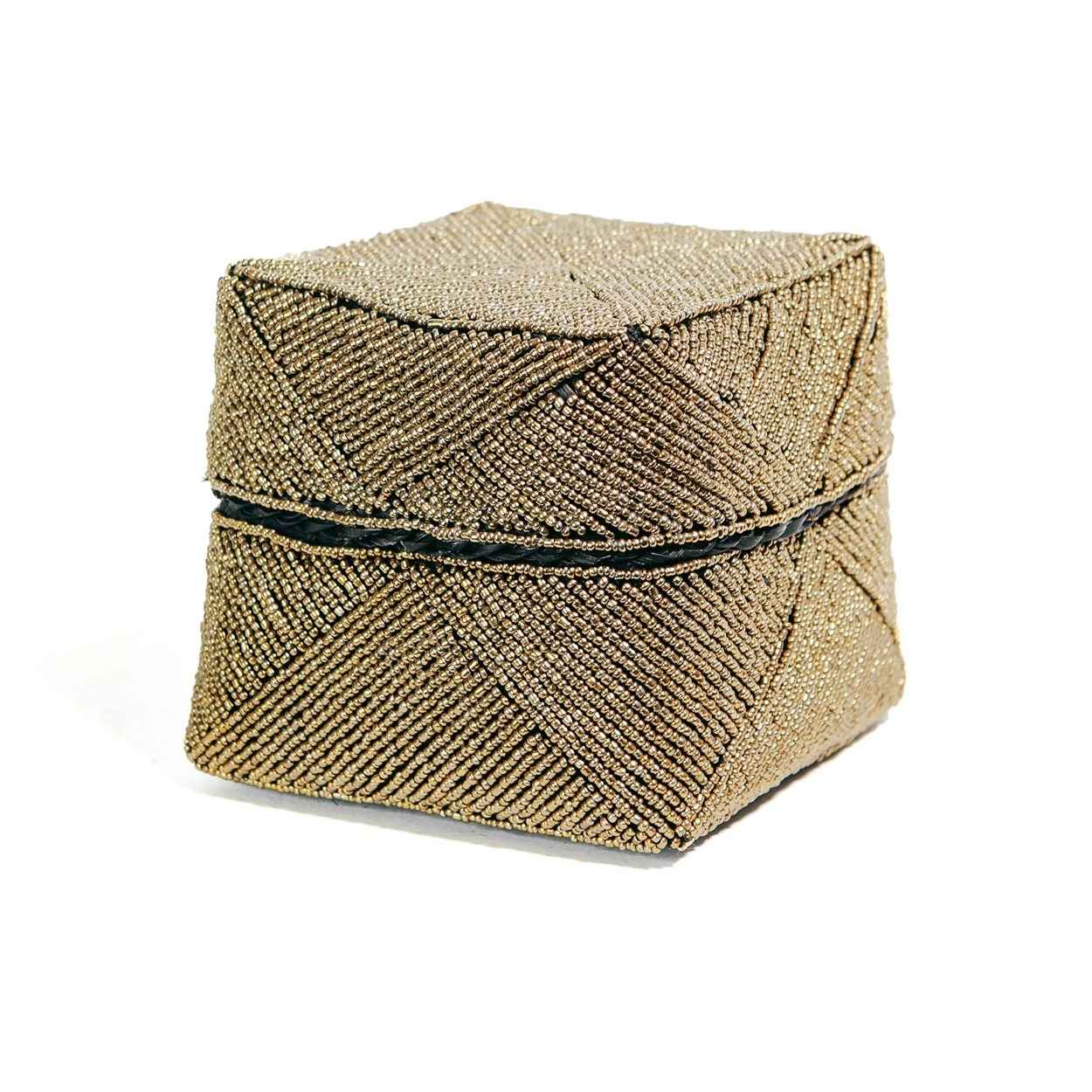 The Beaded Basket - Gold - L - Bambuá