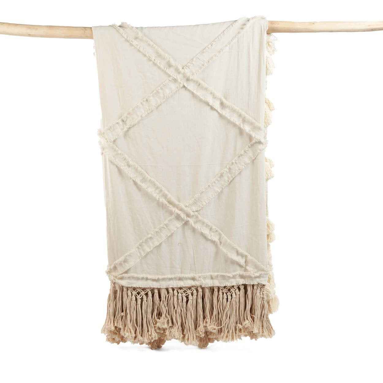 The Berber Bed Throw - Natural - Bambuá