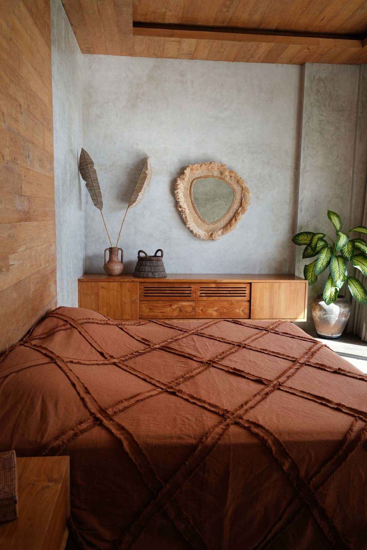 The Berber Bed Throw - Terracotta - Bambuá