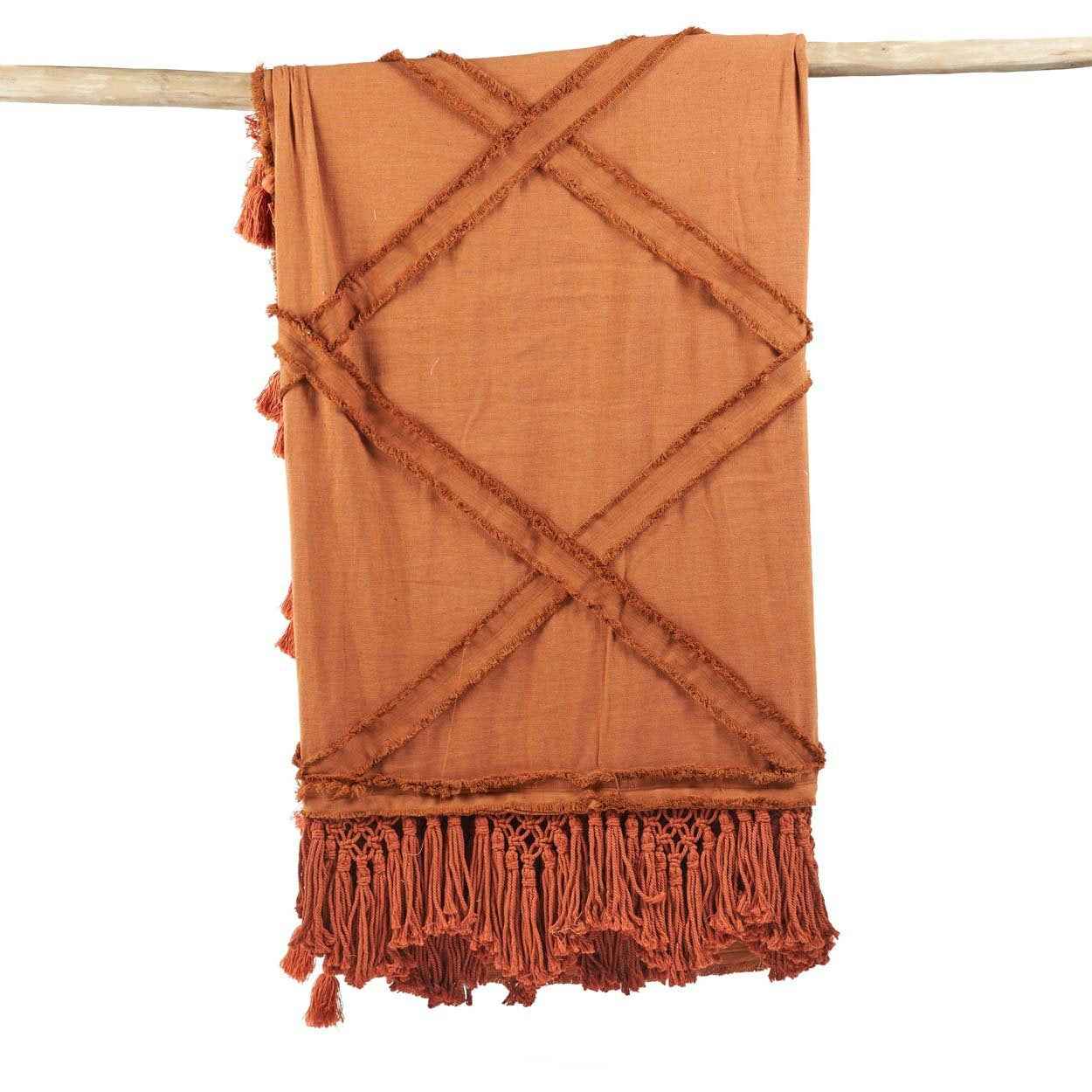 The Berber Bed Throw - Terracotta - Bambuá