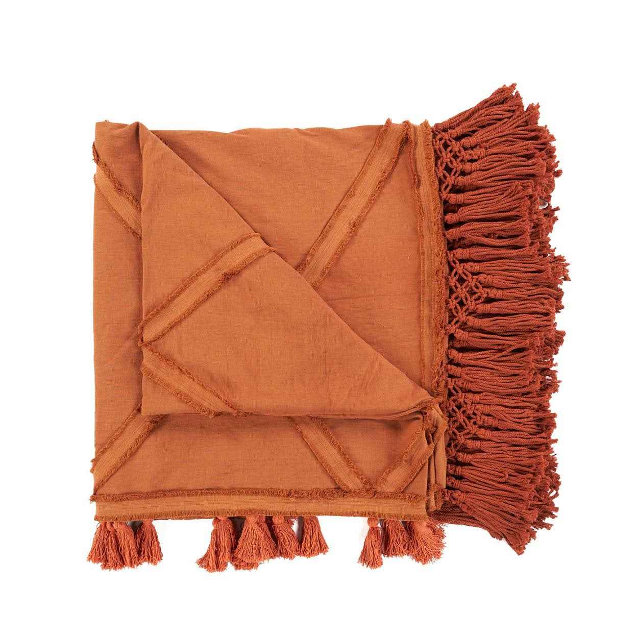 The Berber Bed Throw - Terracotta - Bambuá