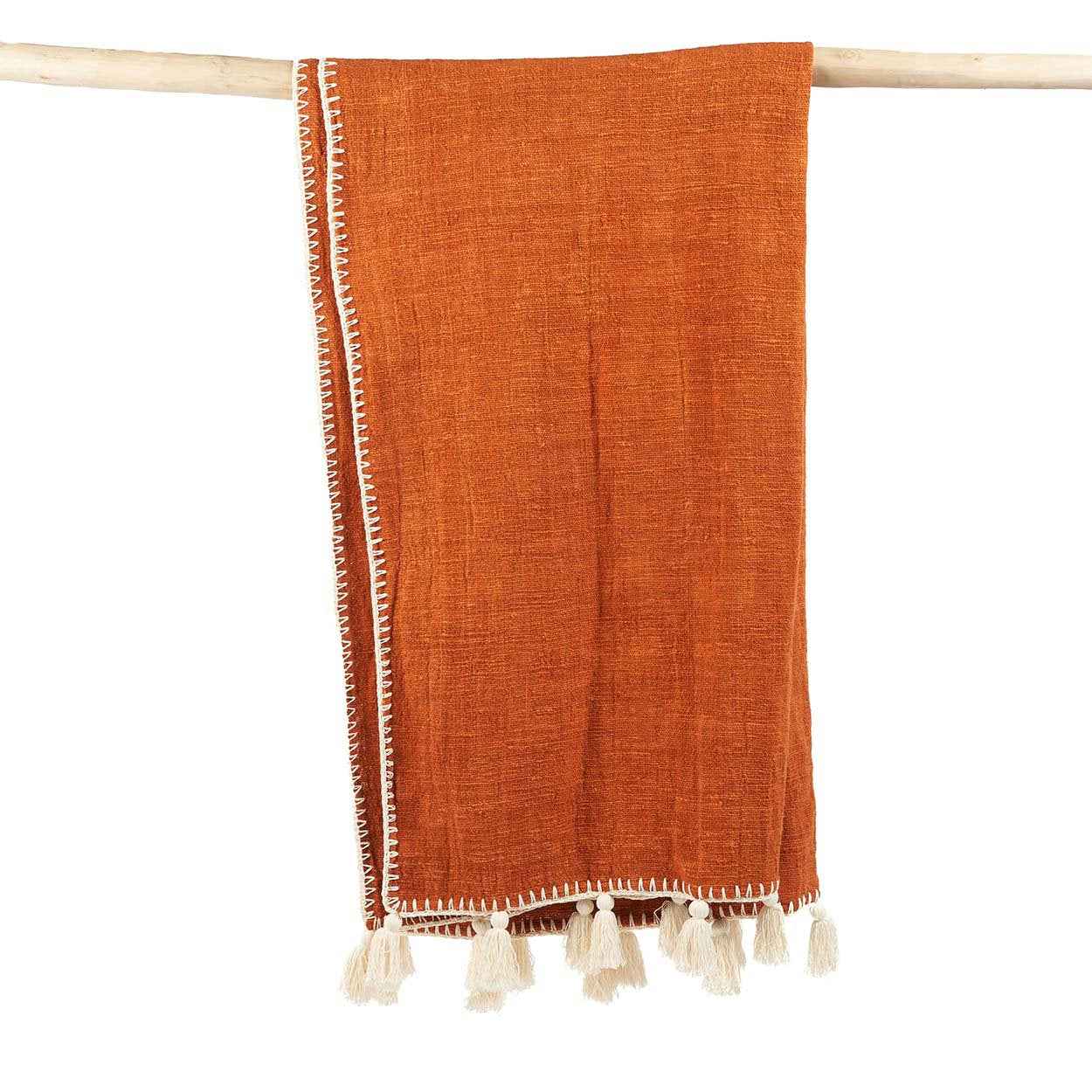 The Stitch Bed Throw - Terracotta - Bambuá