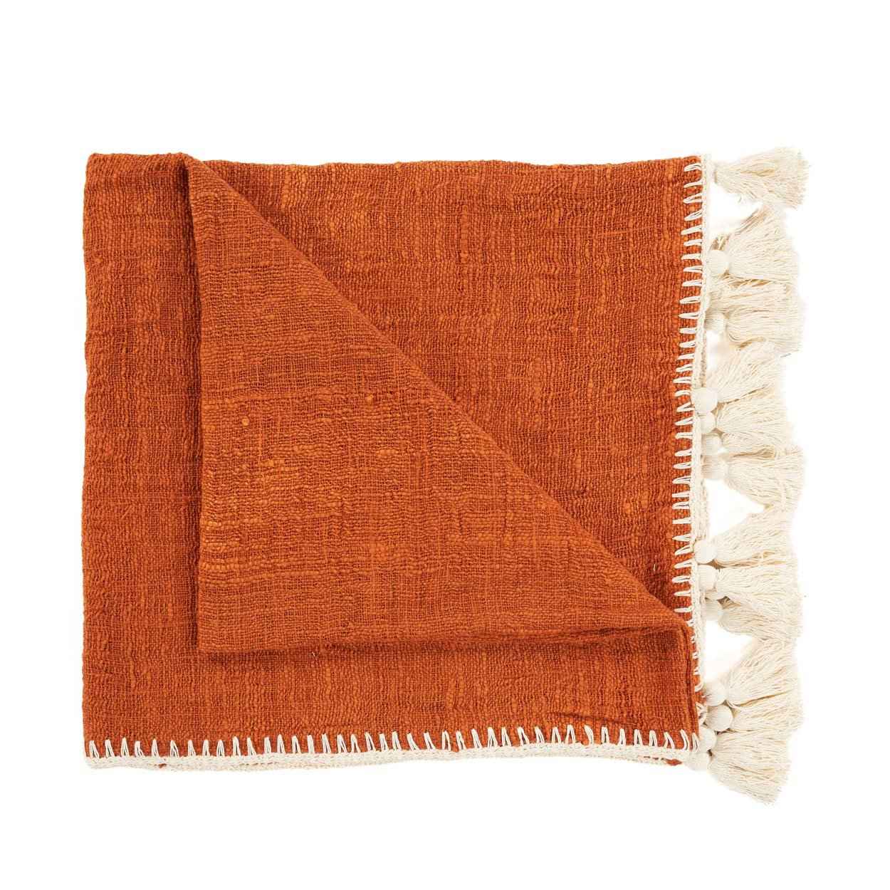 The Stitch Bed Throw - Terracotta - Bambuá