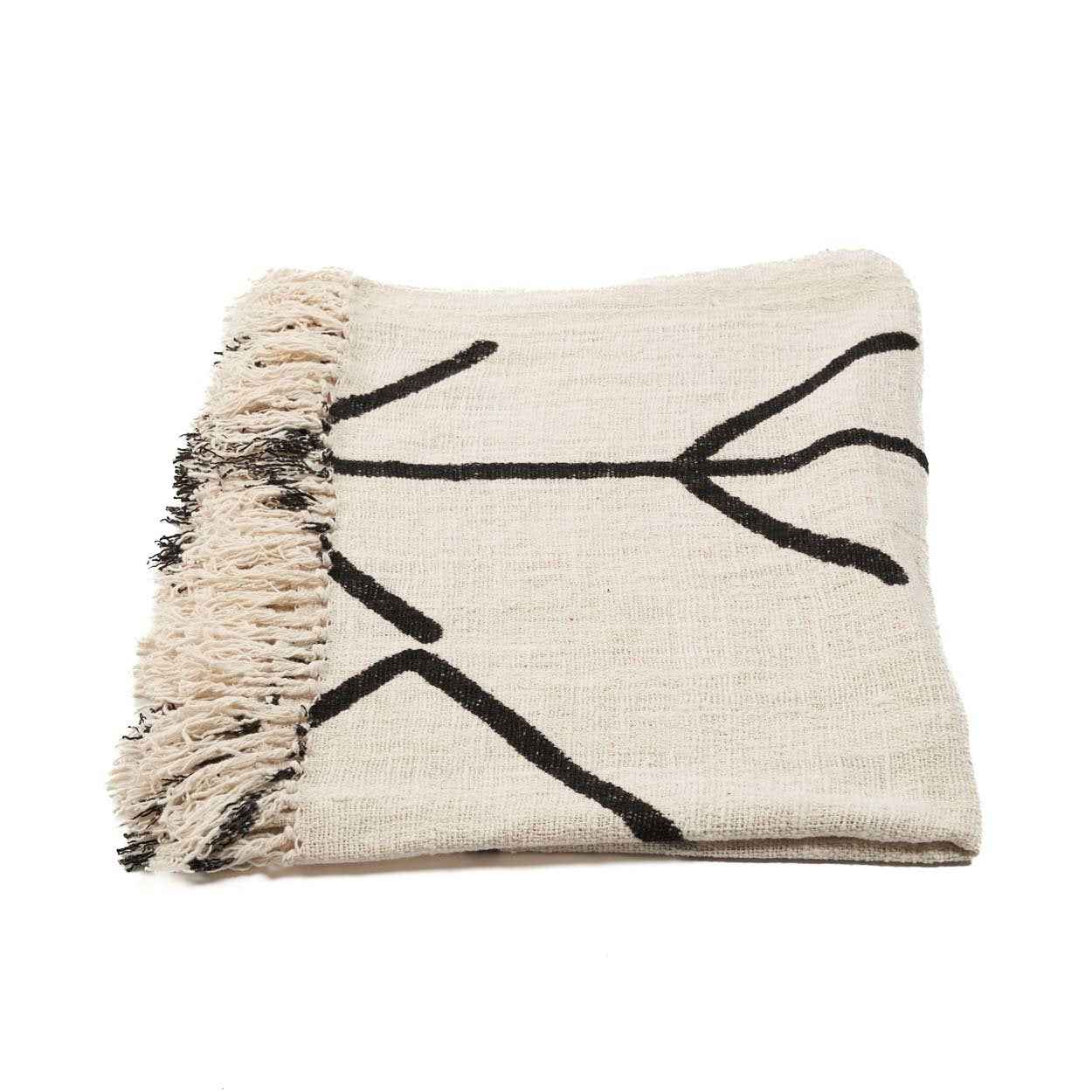 The Evil Eye Bed Throw - Natural Black - Bambuá