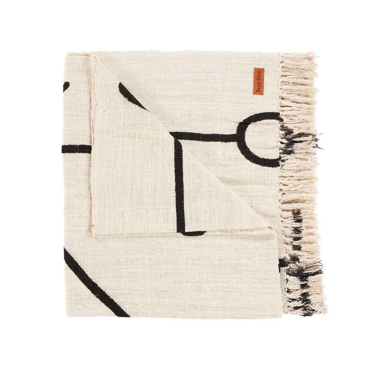 The Evil Eye Bed Throw - Natural Black - Bambuá