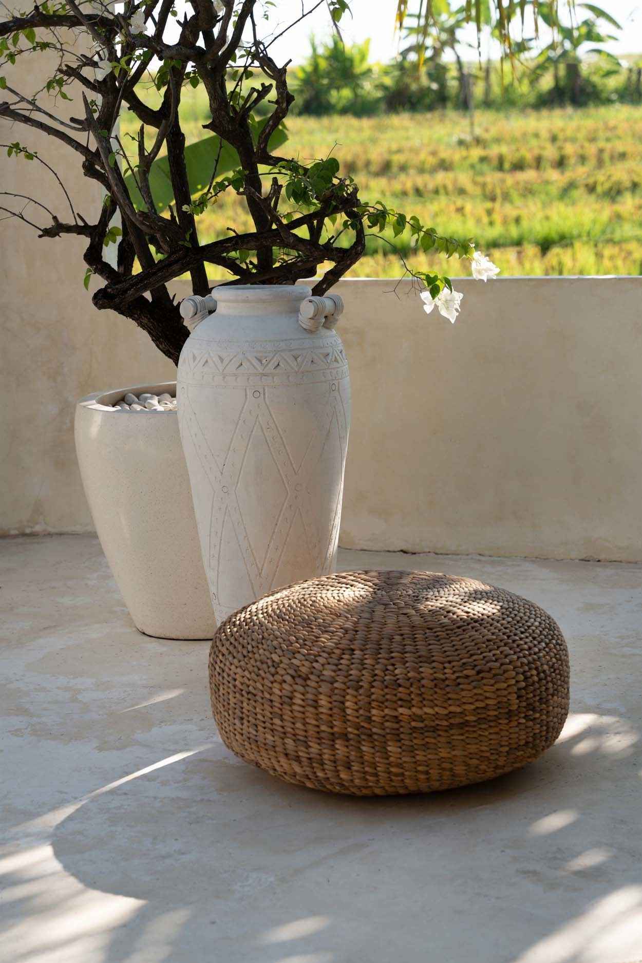 The Hyacinth Pouffe - Natural - M - Bambuá