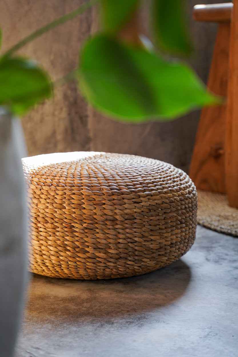 The Hyacinth Pouffe - Natural - M - Bambuá