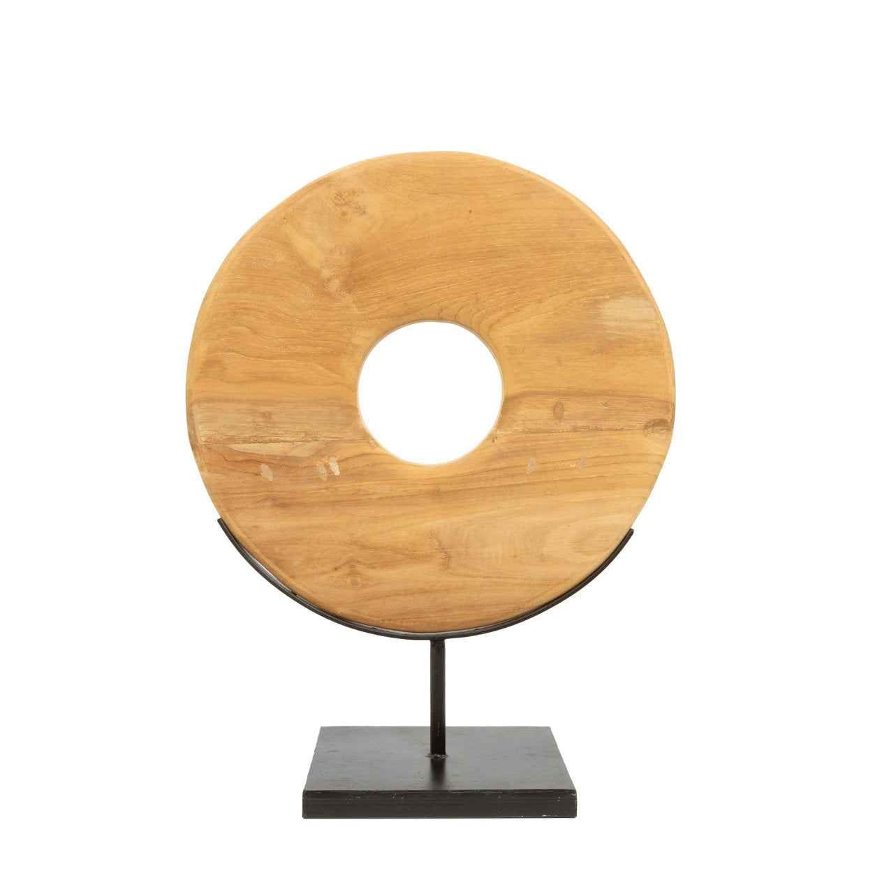 The Teak Disc on Stand - M - Bambuá