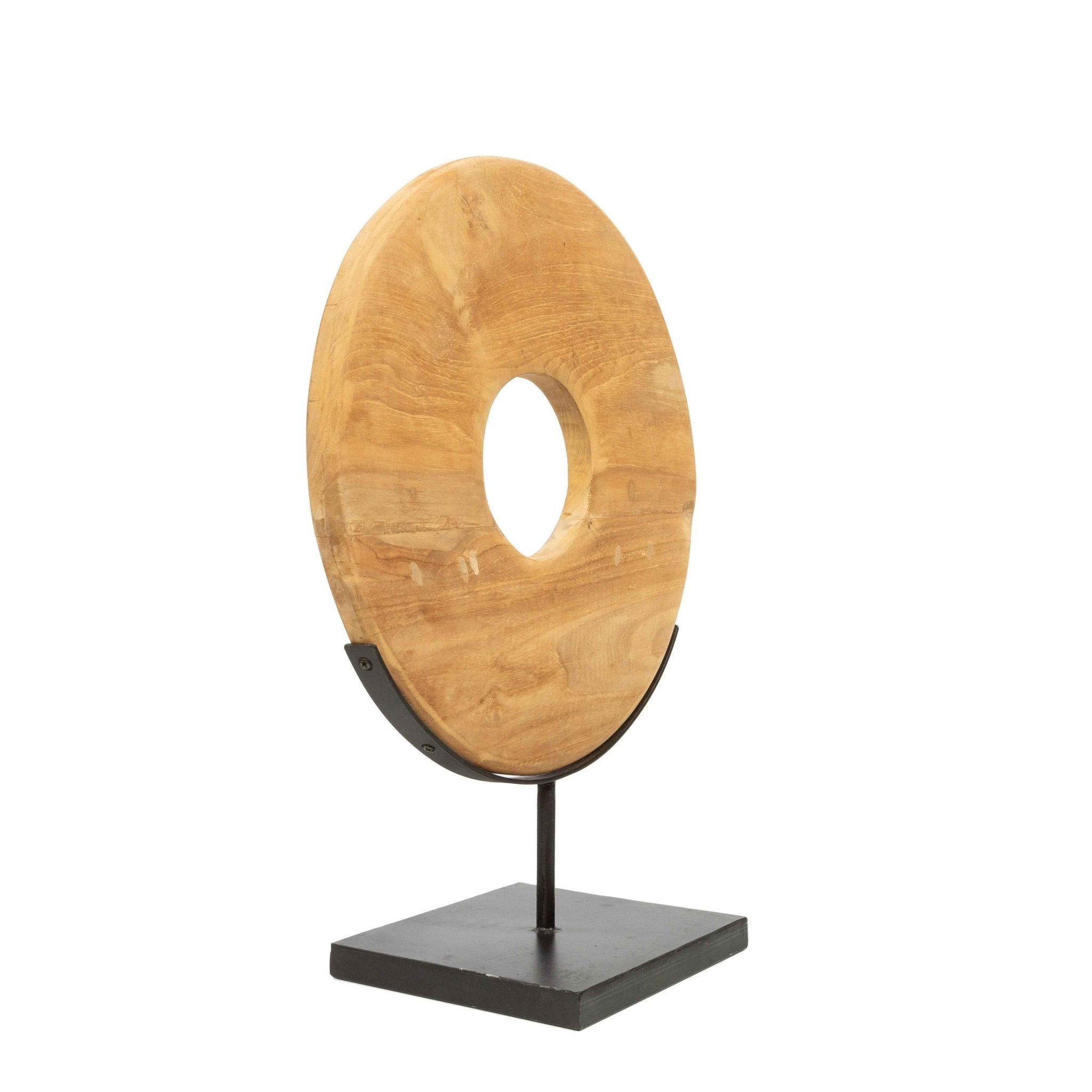 The Teak Disc on Stand - M - Bambuá