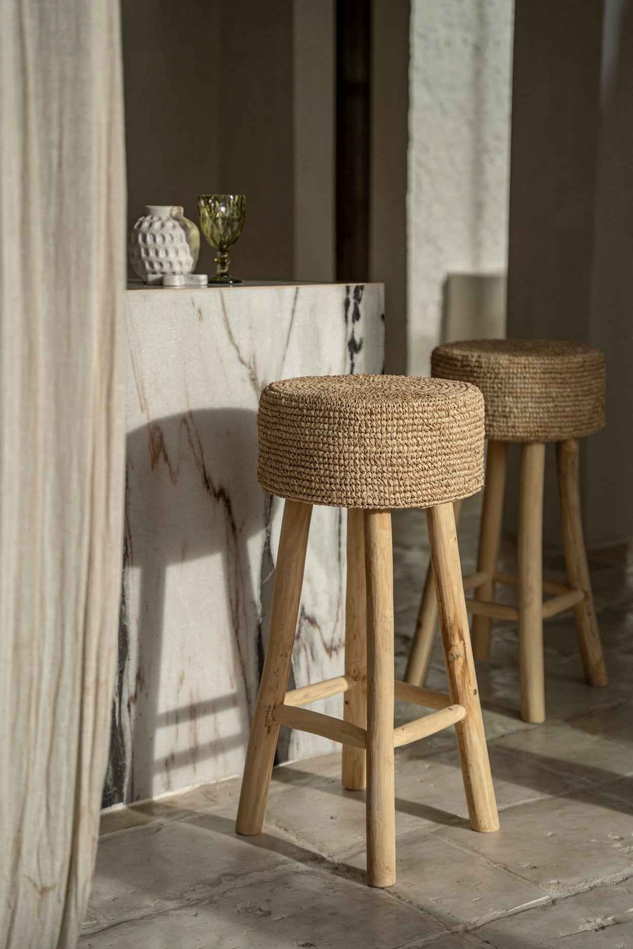 The Raffia Bar Stool - Bambuá