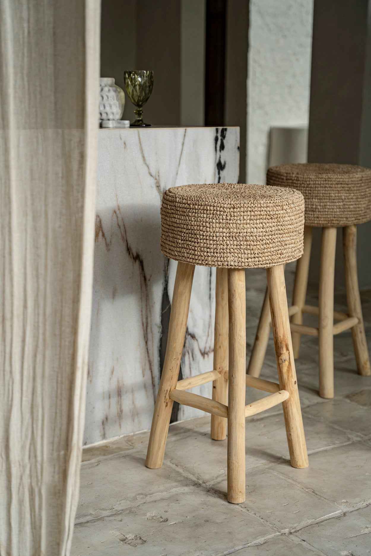 The Raffia Bar Stool - Bambuá
