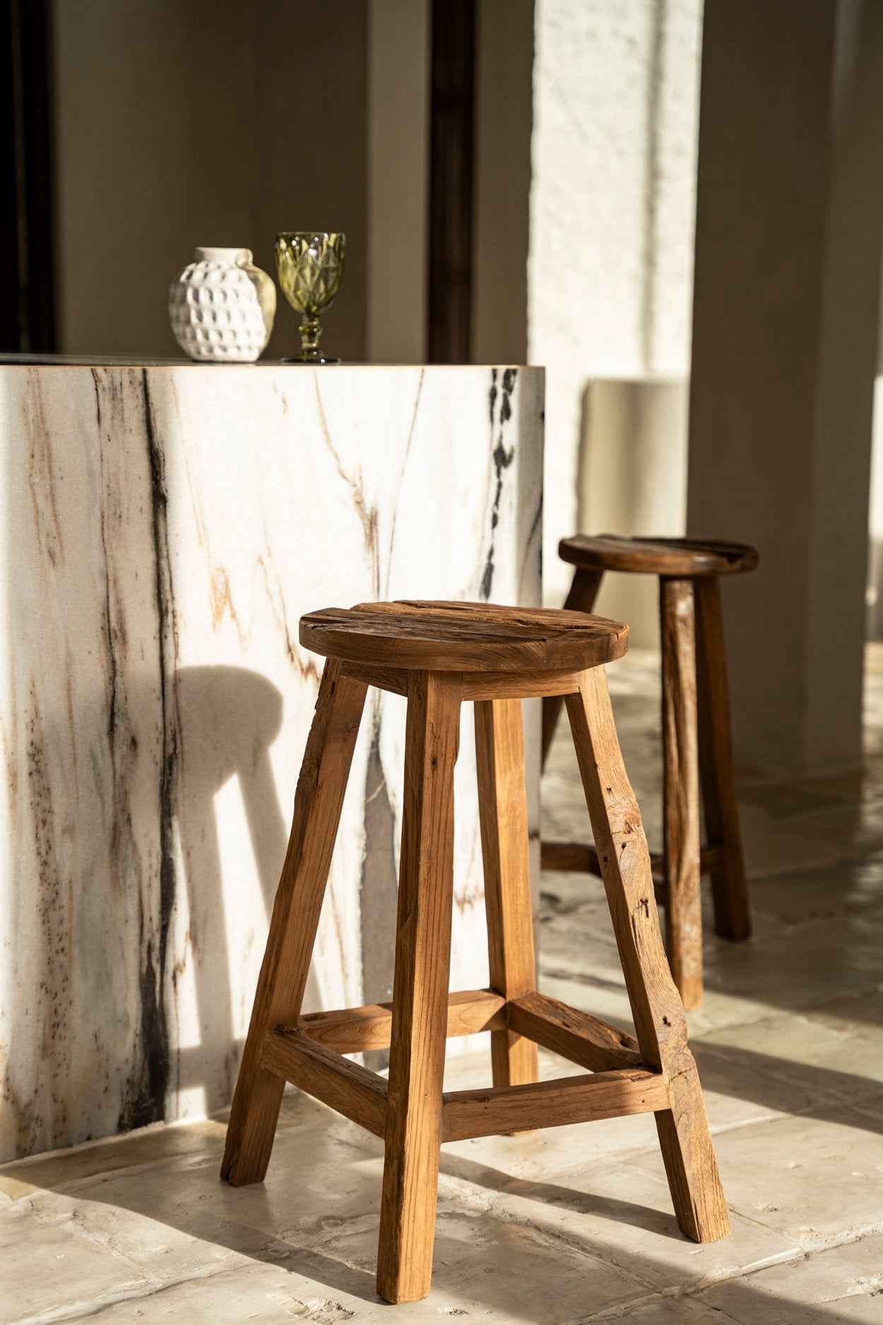 The Shibori Bar Stool - Natural - Bambuá