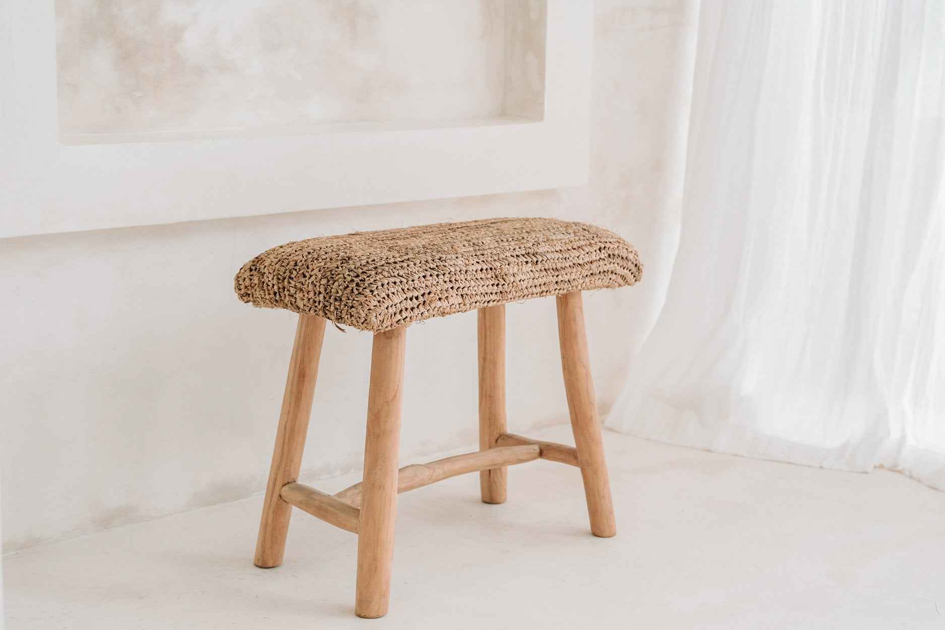 The Raffia Bench - Natural
