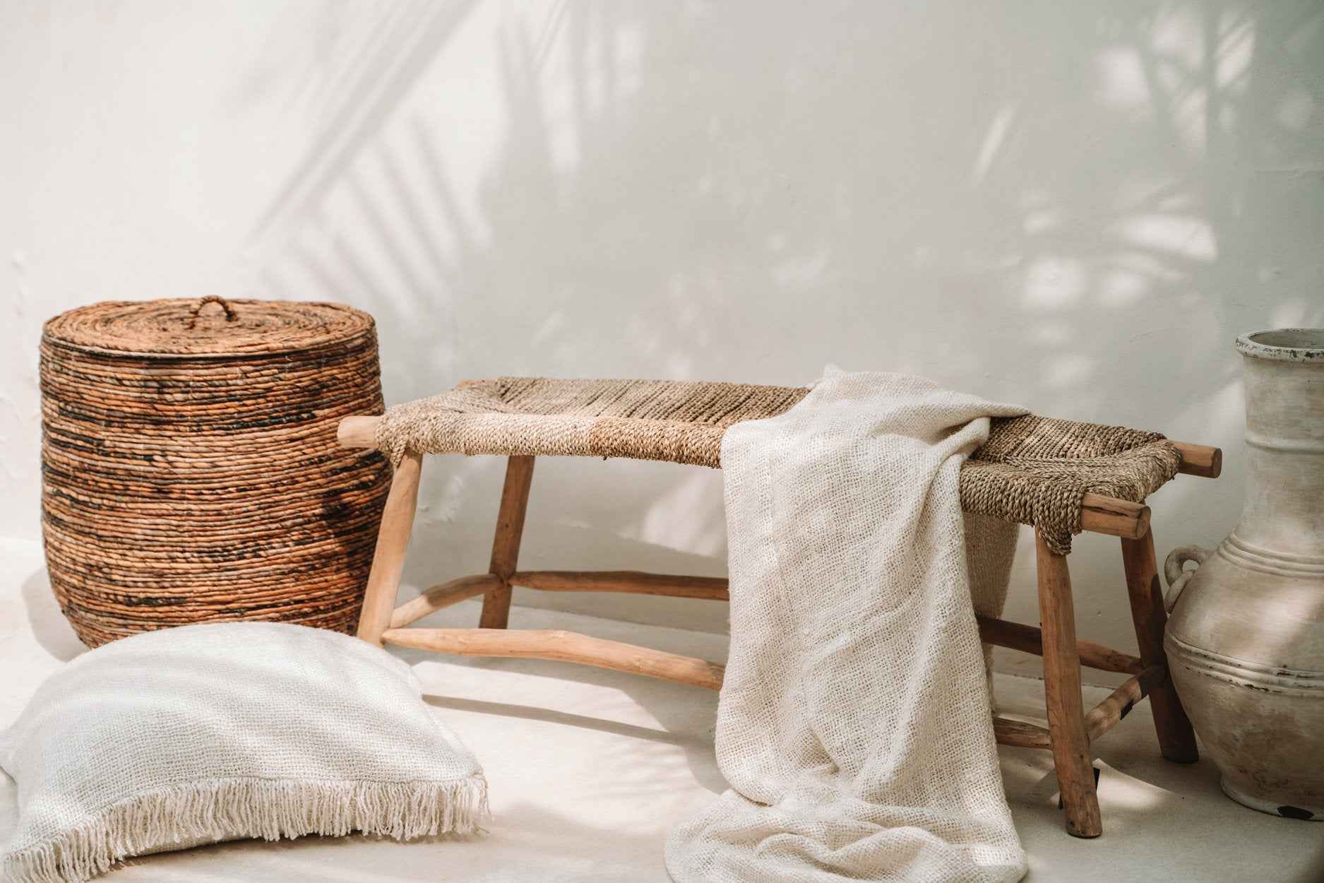 The Porto Seagrass Bench - Natural - L - Bambuá