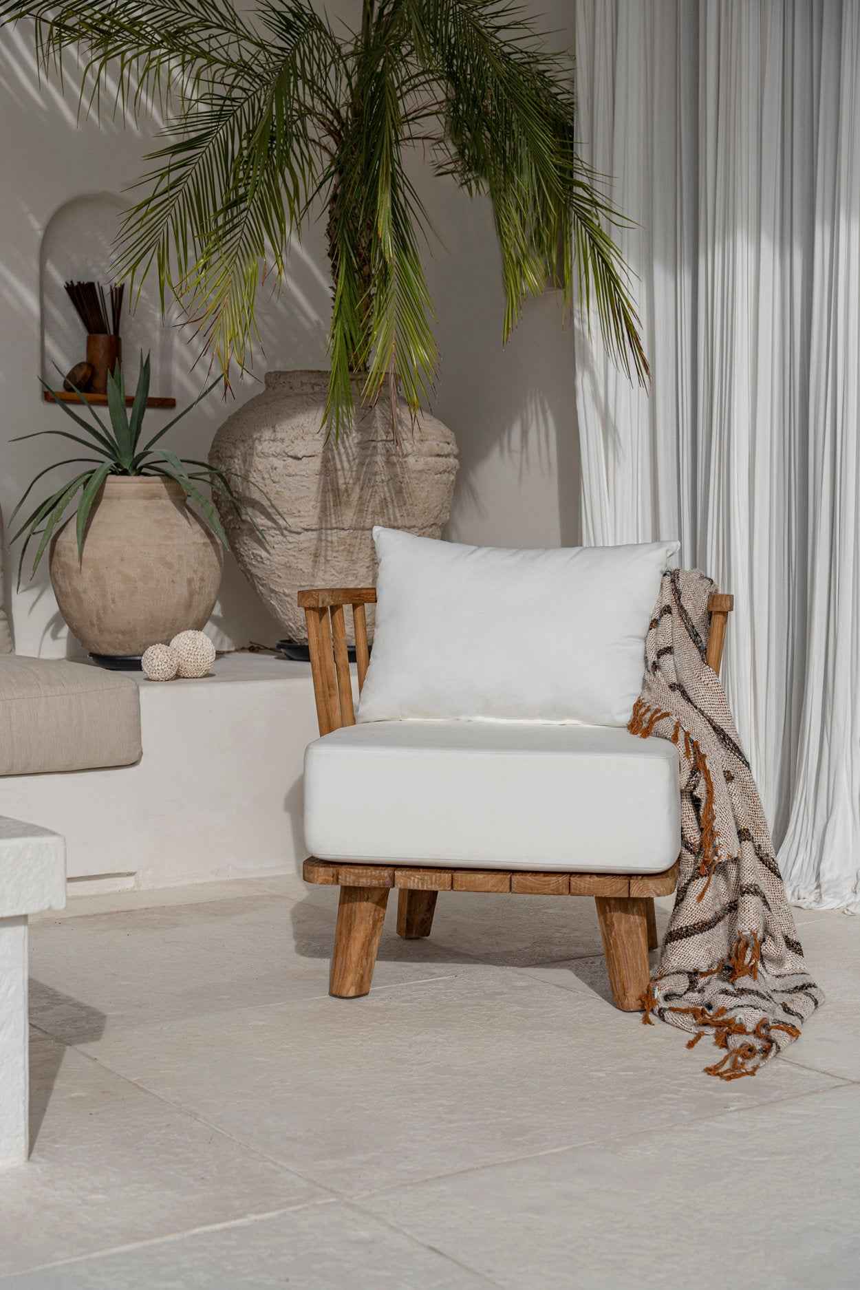 The Malawi One Seater - Natural White - Bambuá