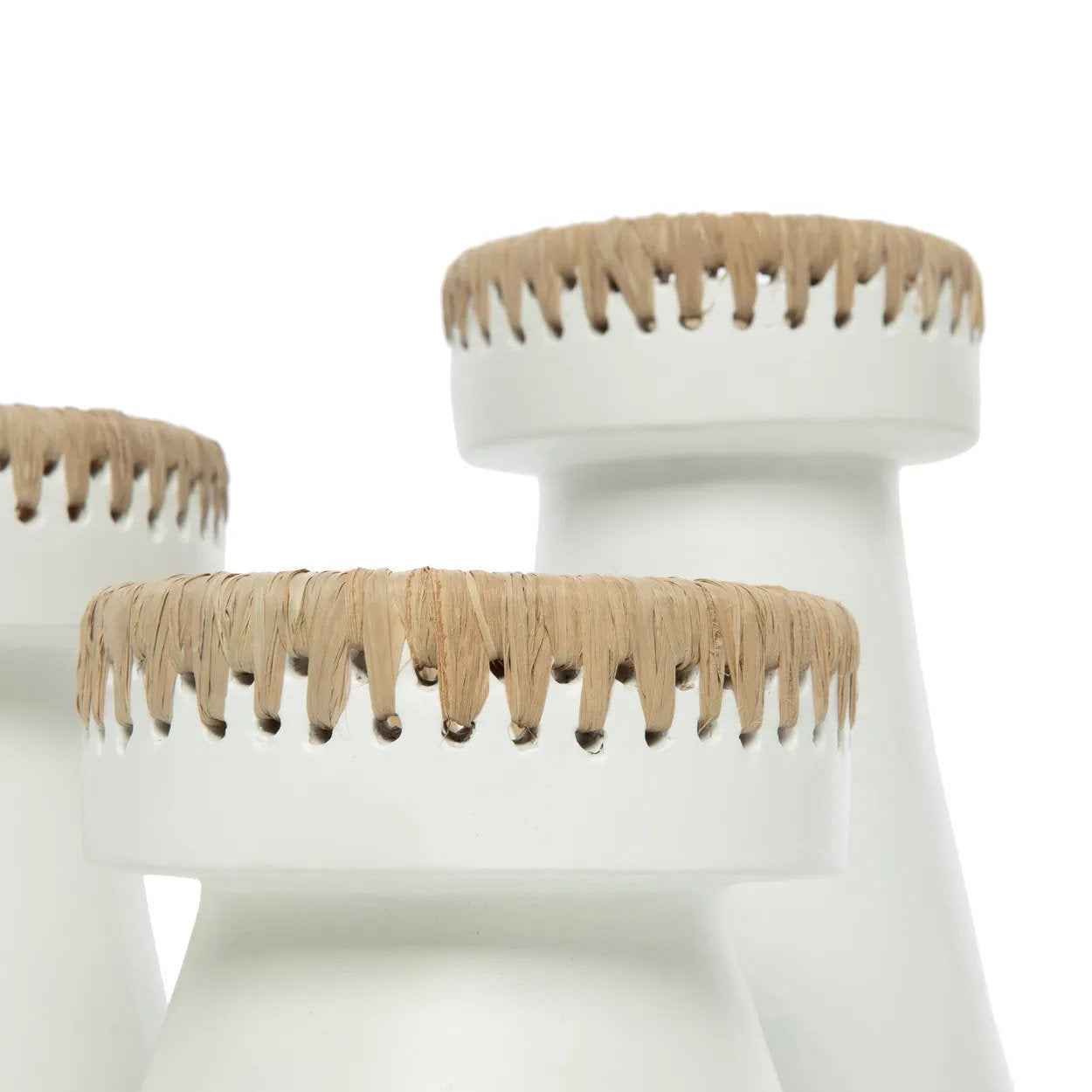 The Pretty Candle Holder - White Natural - S - Bambuá
