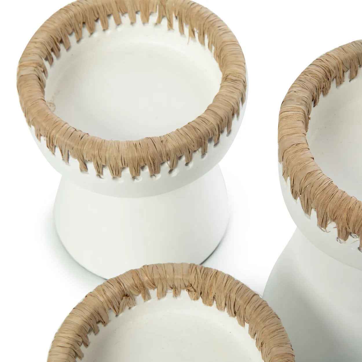 The Pretty Candle Holder - White Natural - M - Bambuá