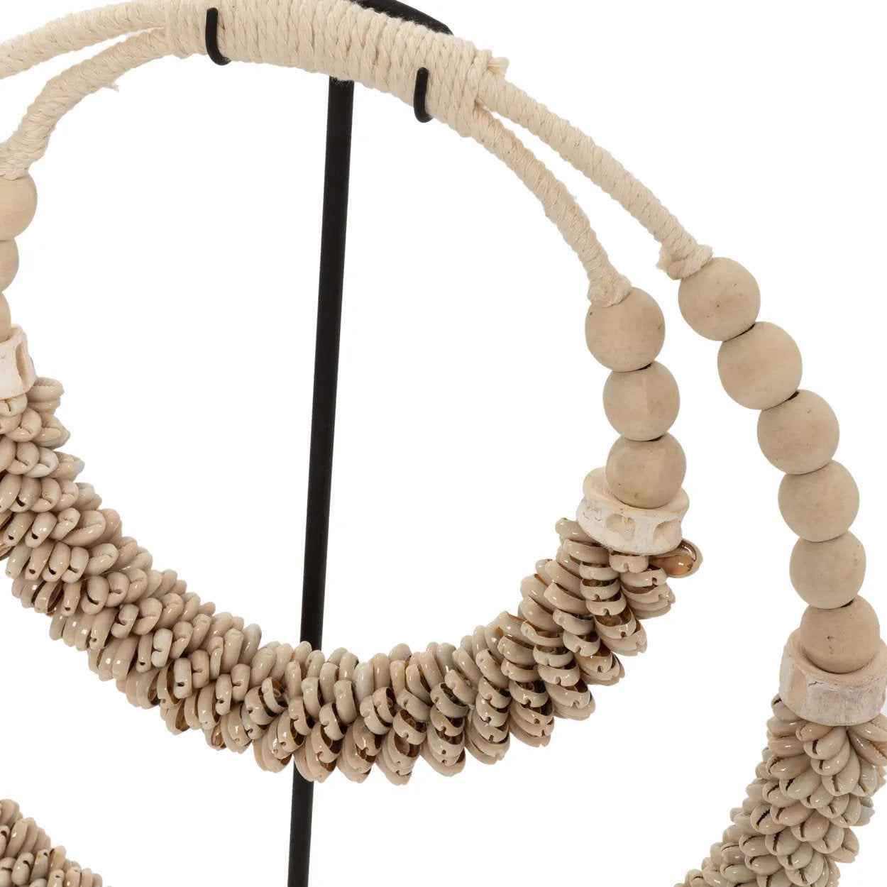 The Double Shell Necklace On Stand - Natural - Bambuá