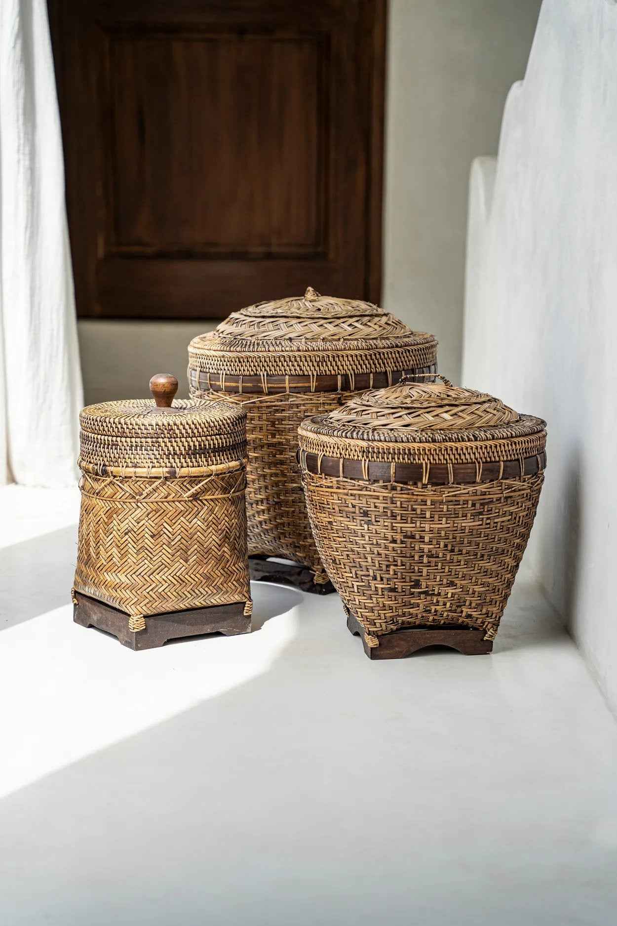 The Colonial Storage Basket - Natural Brown - M - Bambuá