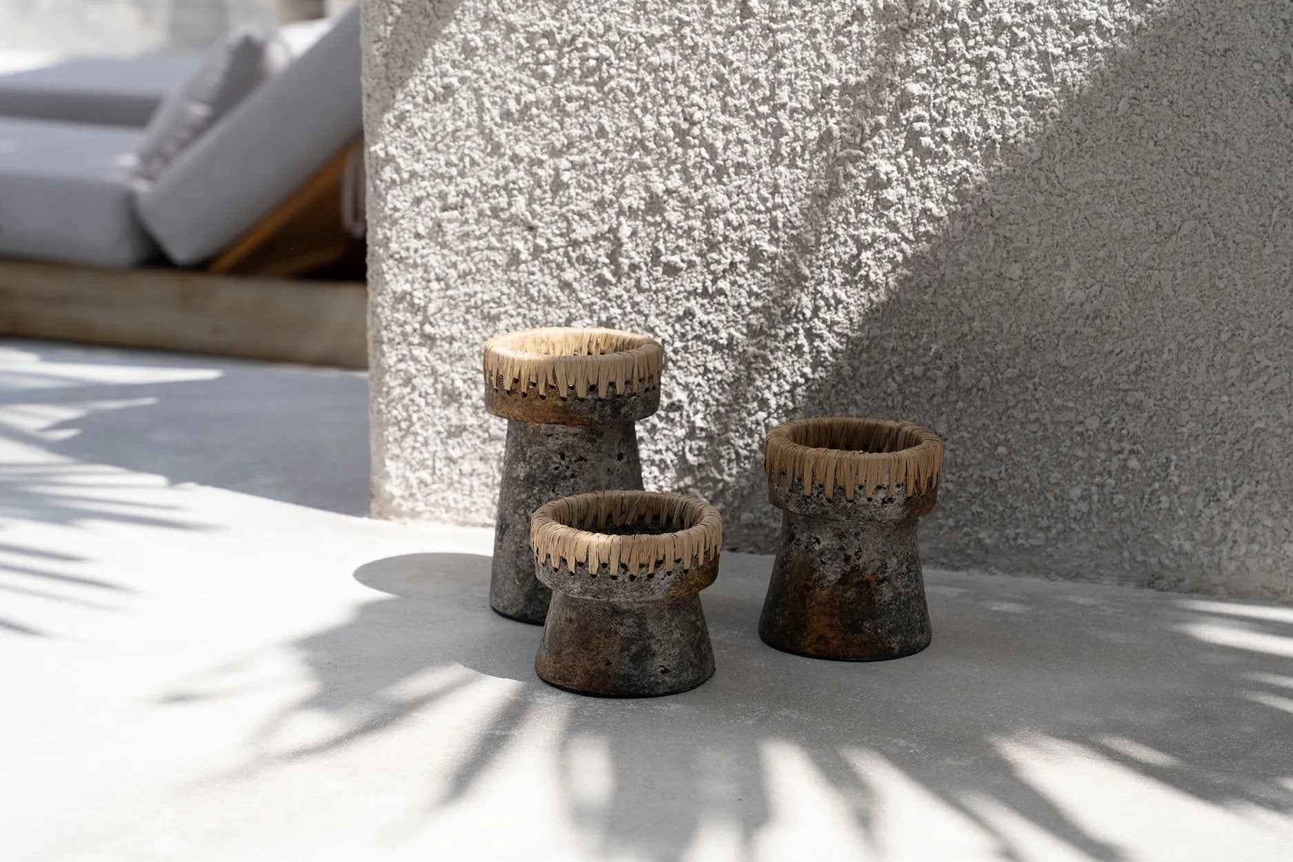 The Pretty Candle Holder - Antique Grey - L - Bambuá