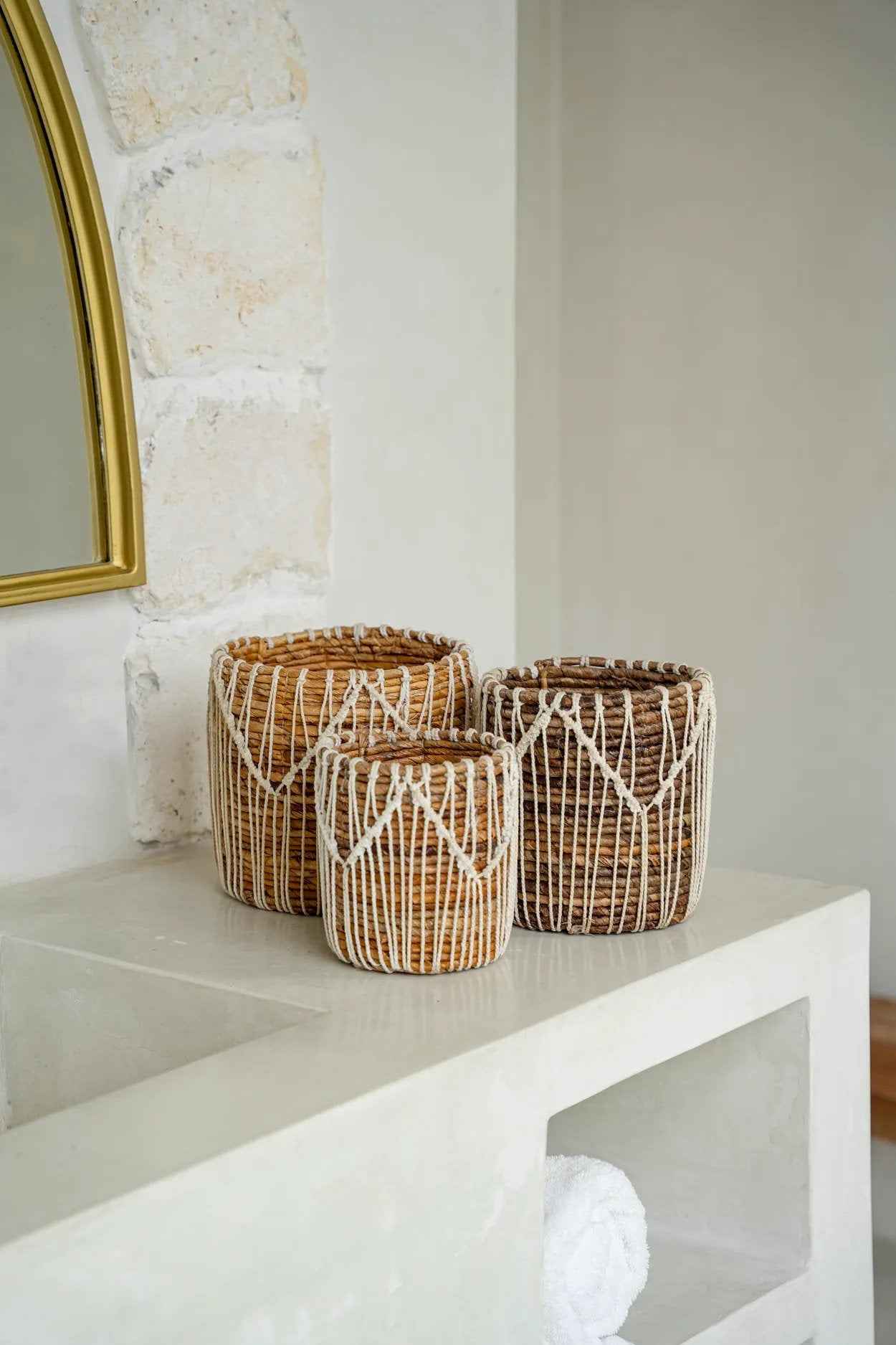 The Macra - mazing Basket - Natural White - M - Bambuá