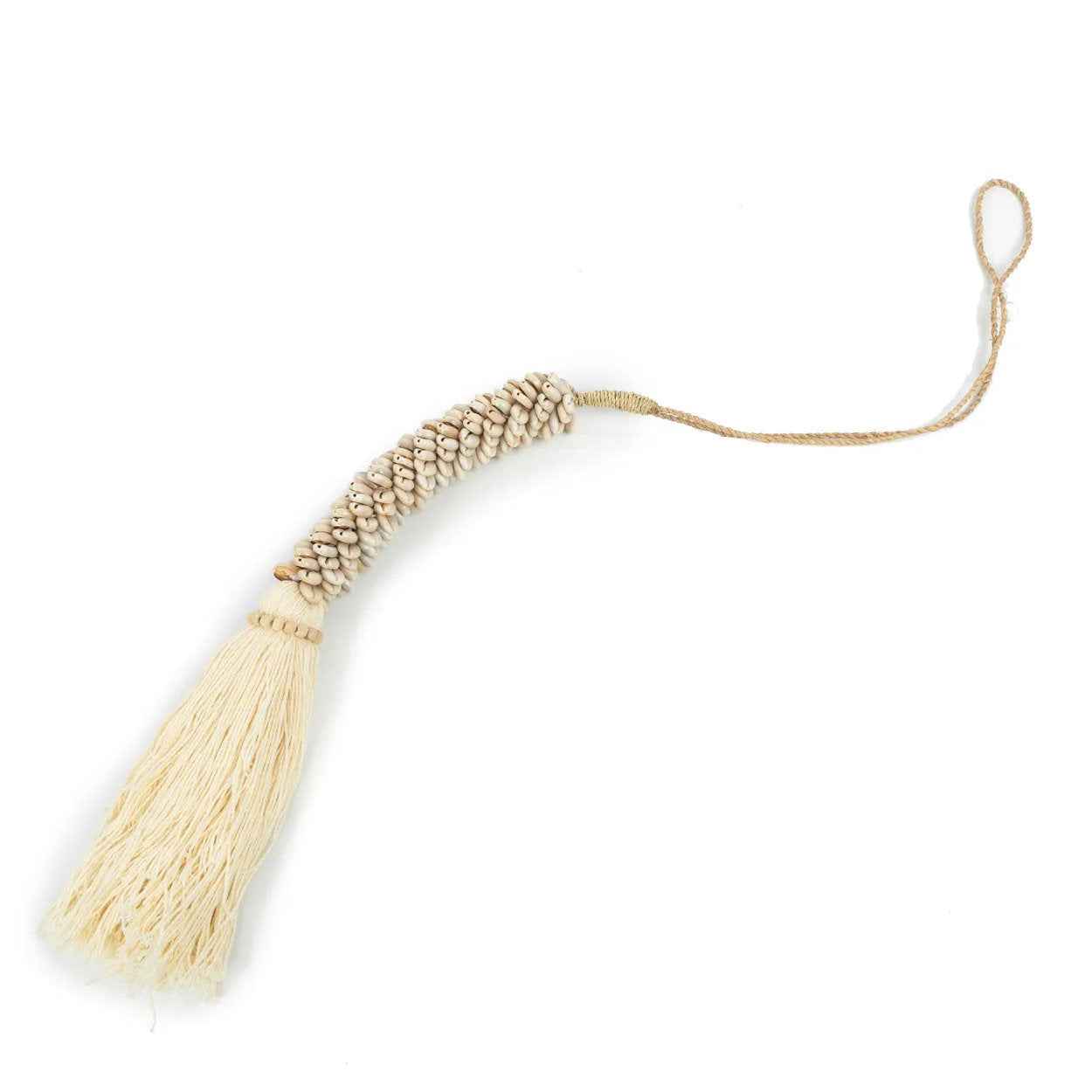 The Cowrie & Cotton Tassel - Natural