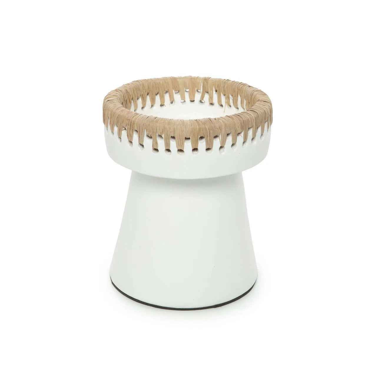 The Pretty Candle Holder - White Natural - M - Bambuá
