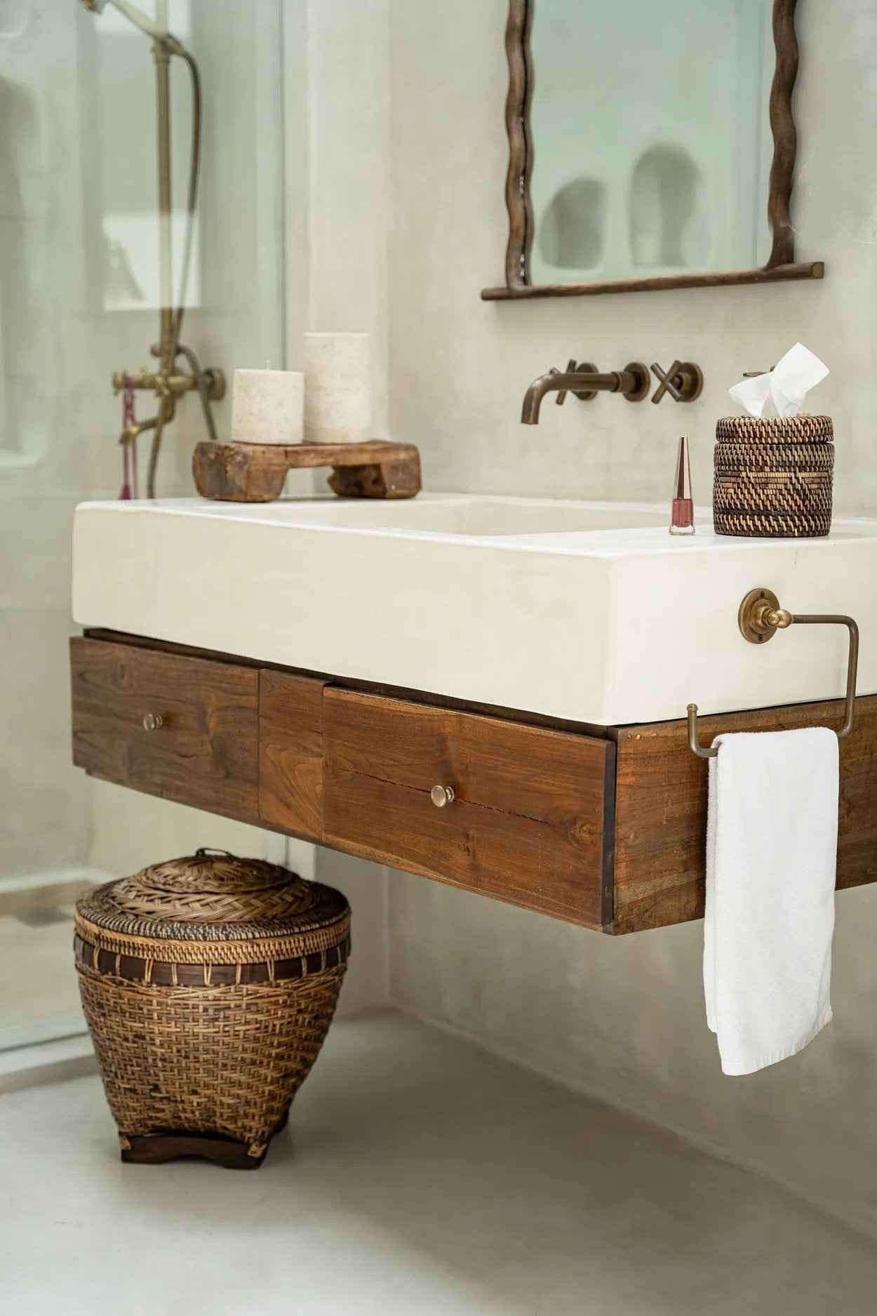 The Colonial Storage Basket - Natural Brown - L - Bambuá
