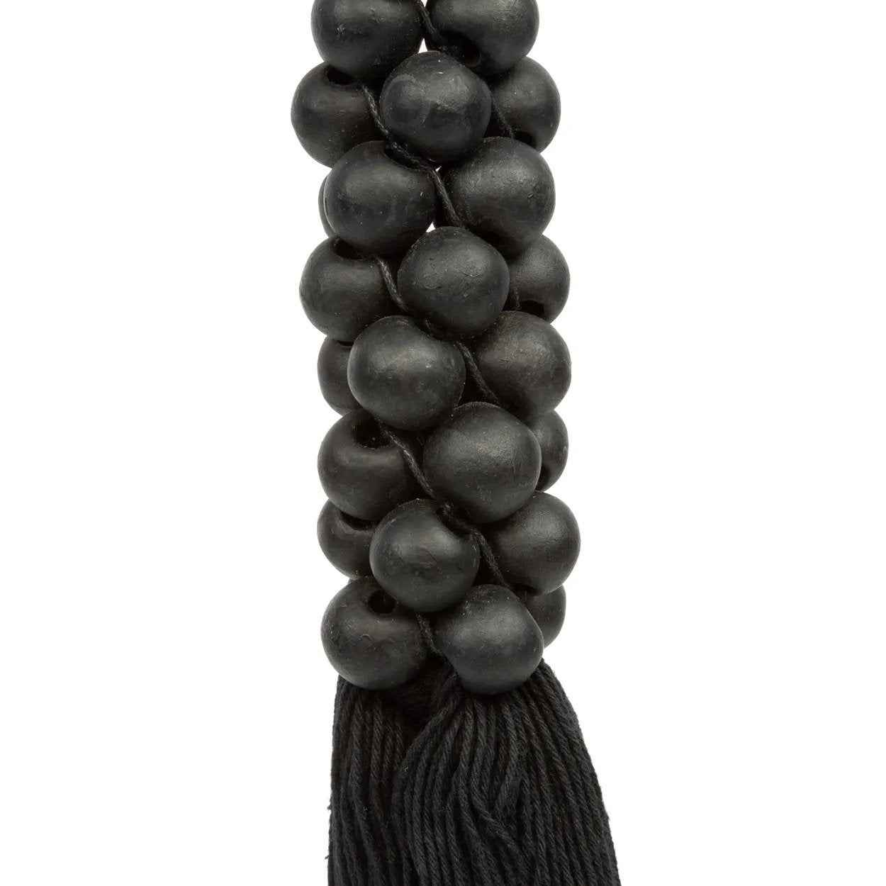 The Wooden Beads with Cotton Tassel - Black - Bambuá