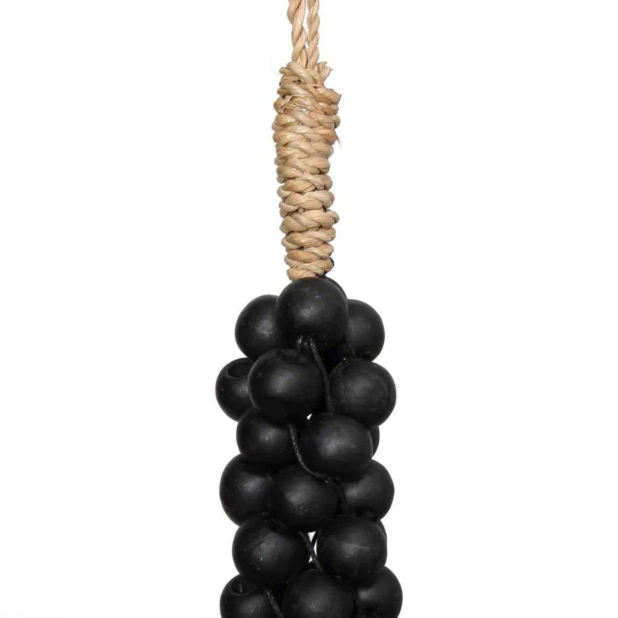 The Wooden Beads with Cotton Tassel - Black - Bambuá