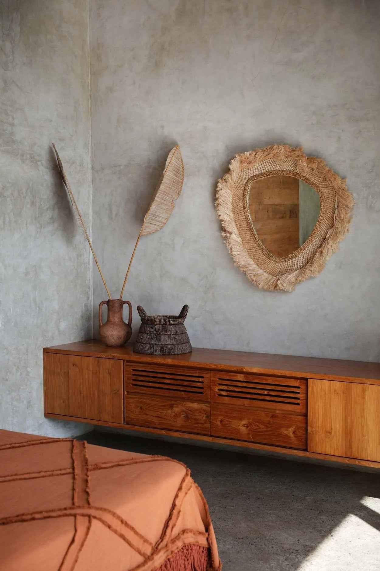 The La Contessa Mirror - Natural - L - Bambuá