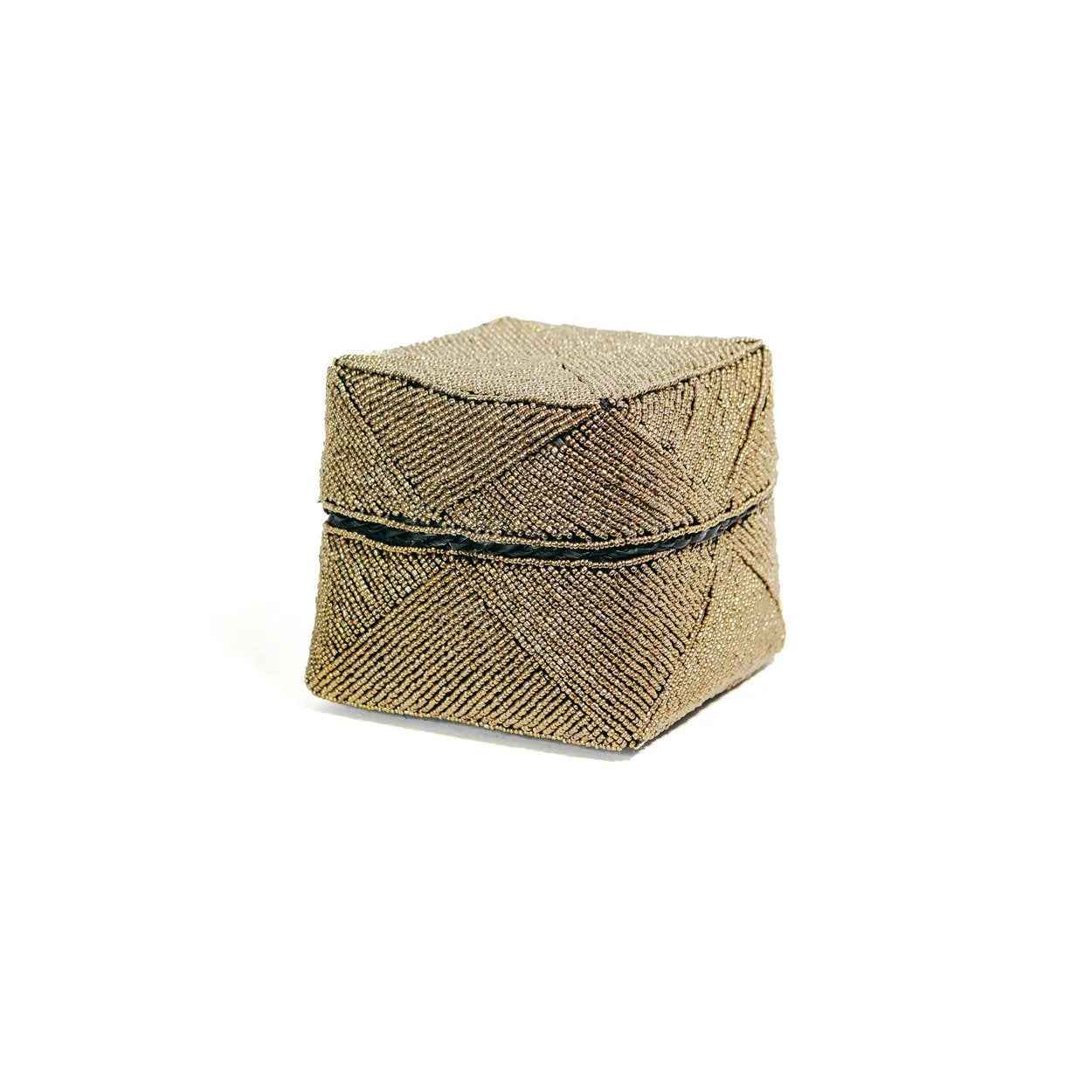 The Beaded Basket - Gold - S - Bambuá
