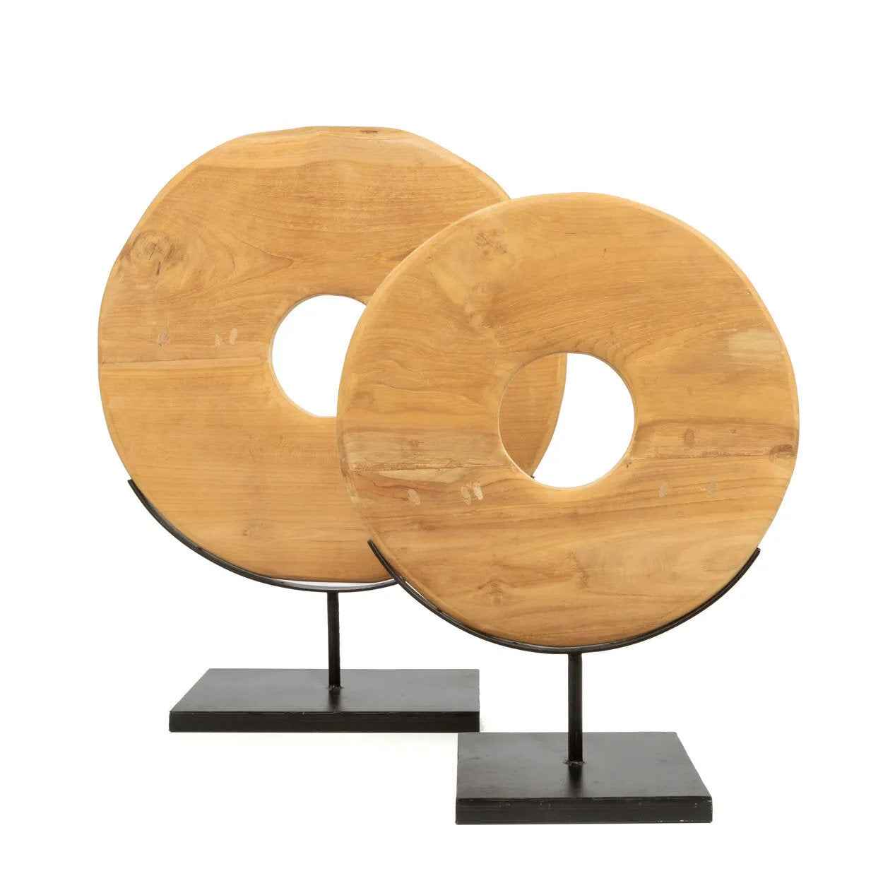 The Teak Disc on Stand - L - Bambuá