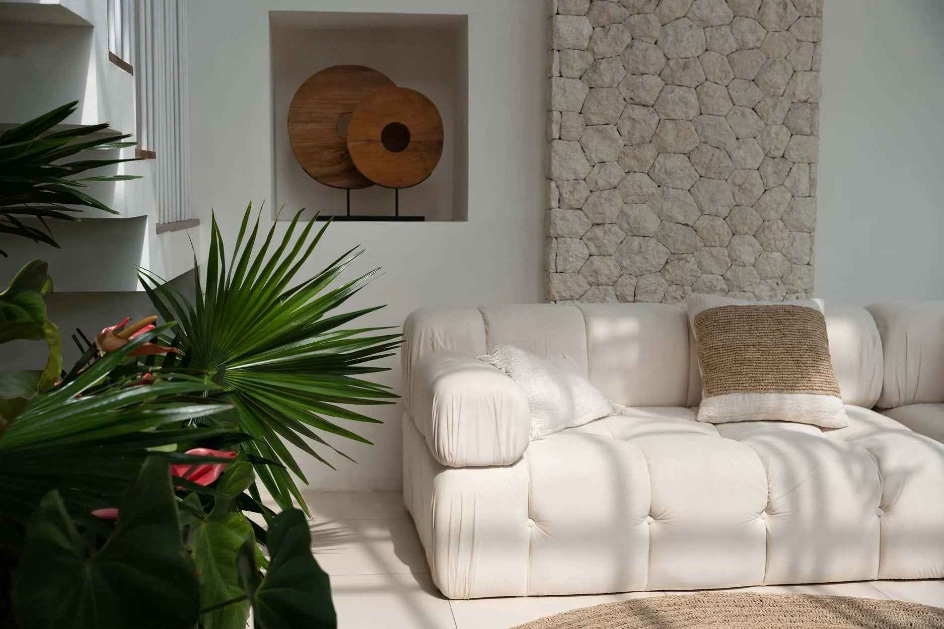 The Teak Disc on Stand - L - Bambuá