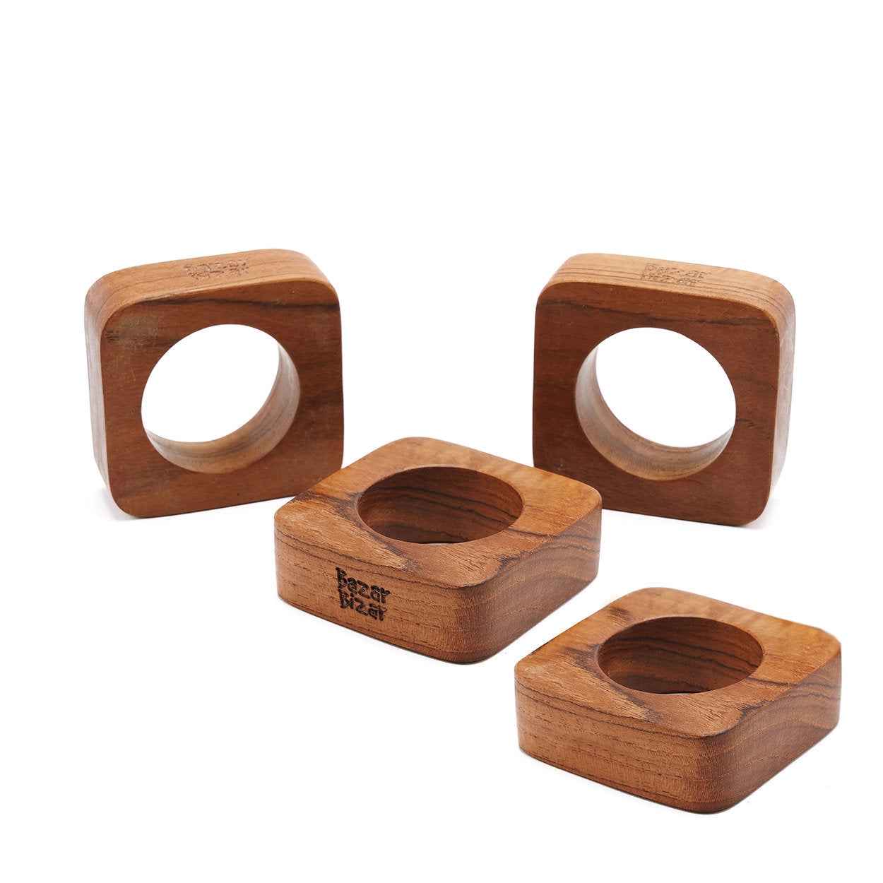 The Teak Root Napkin Rings - Set of 4 - Bambuá