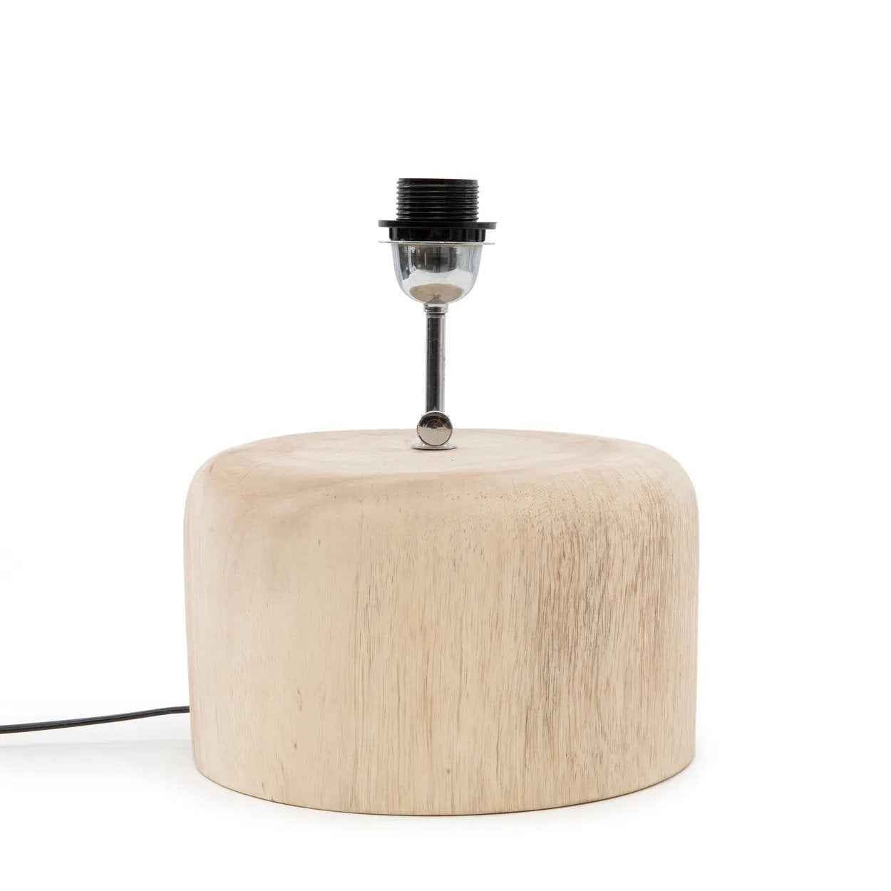 The Teak Wood Table Lamp Base - Natural - Bambuá