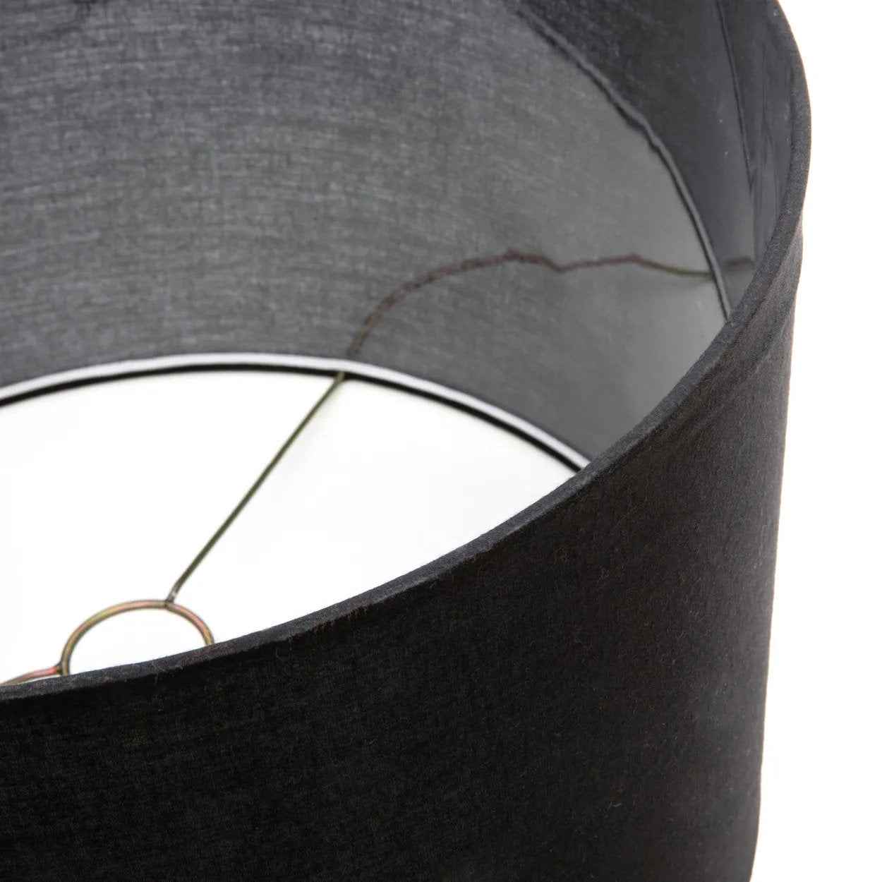 The Teak Wood Table Lamp - Natural Black - Bambuá