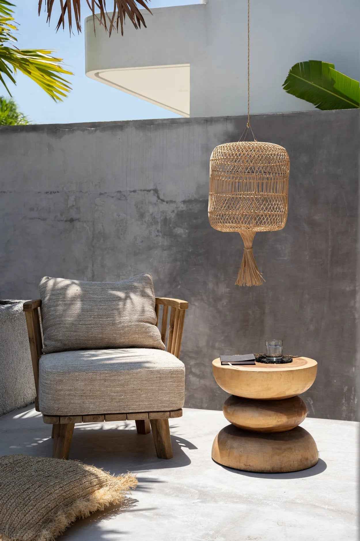 The Dumpling Floor Lamp - Pendant - Natural - L - Bambuá