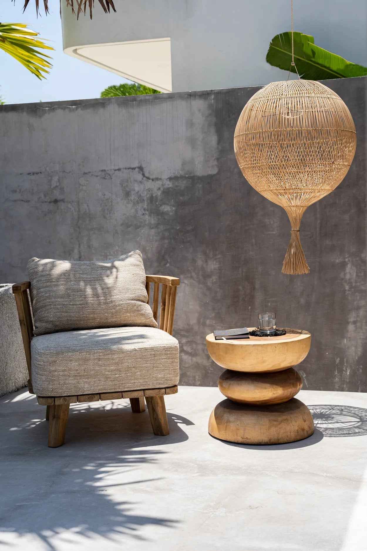 The Wonton Floor Lamp - Pendant - Natural - Bambuá
