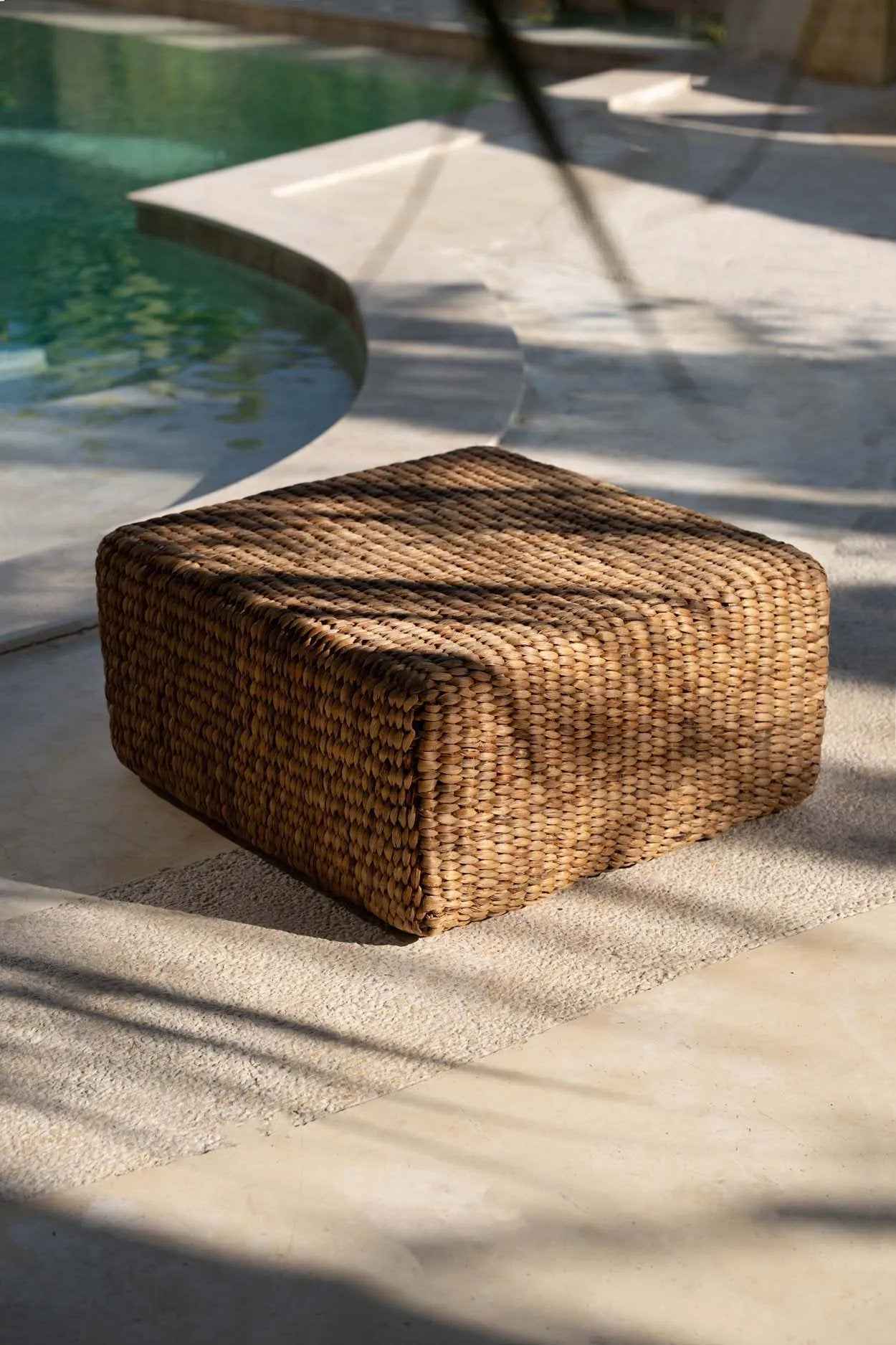 The Hyacinth Pouffe Square - Natural - M - Bambuá