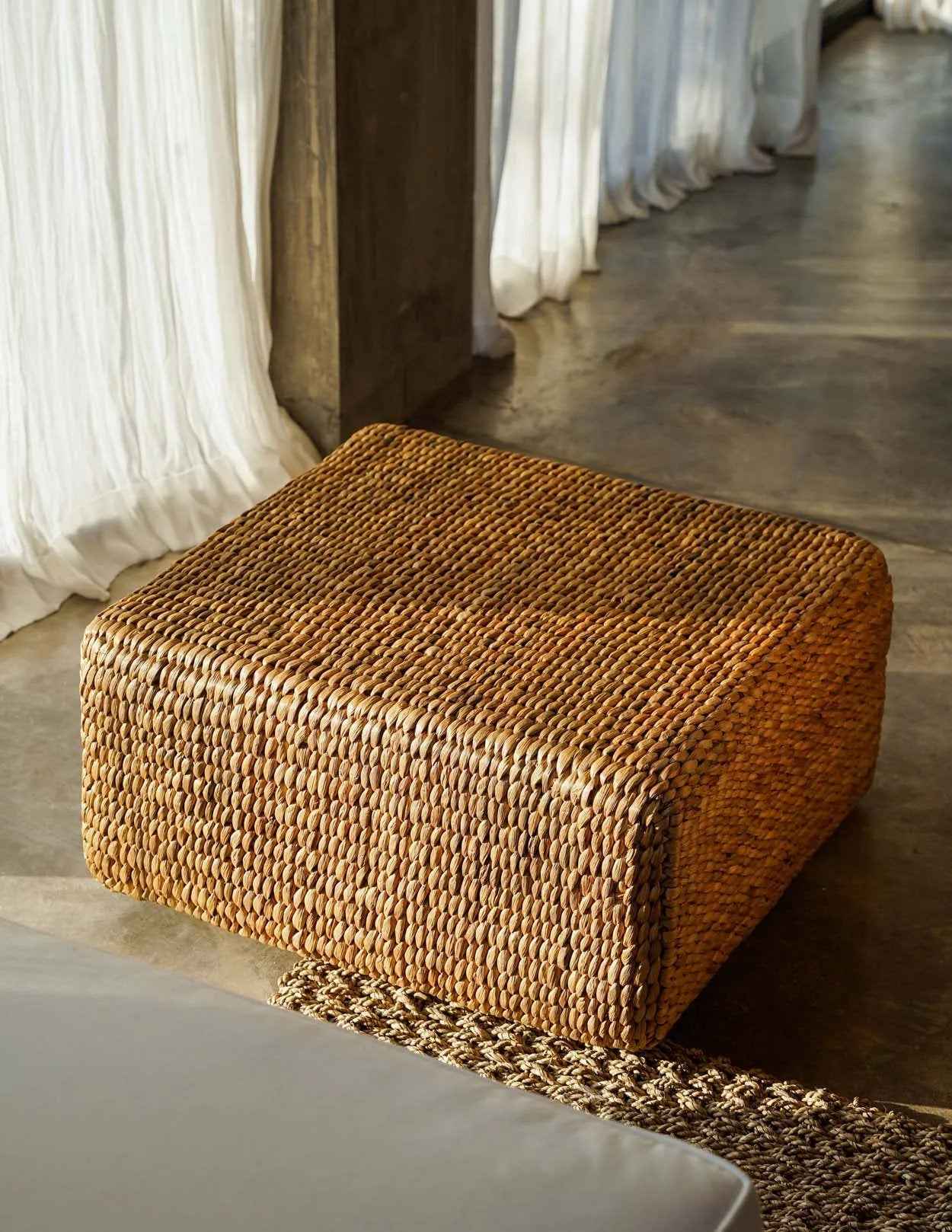 The Hyacinth Pouffe Square - Natural - M - Bambuá