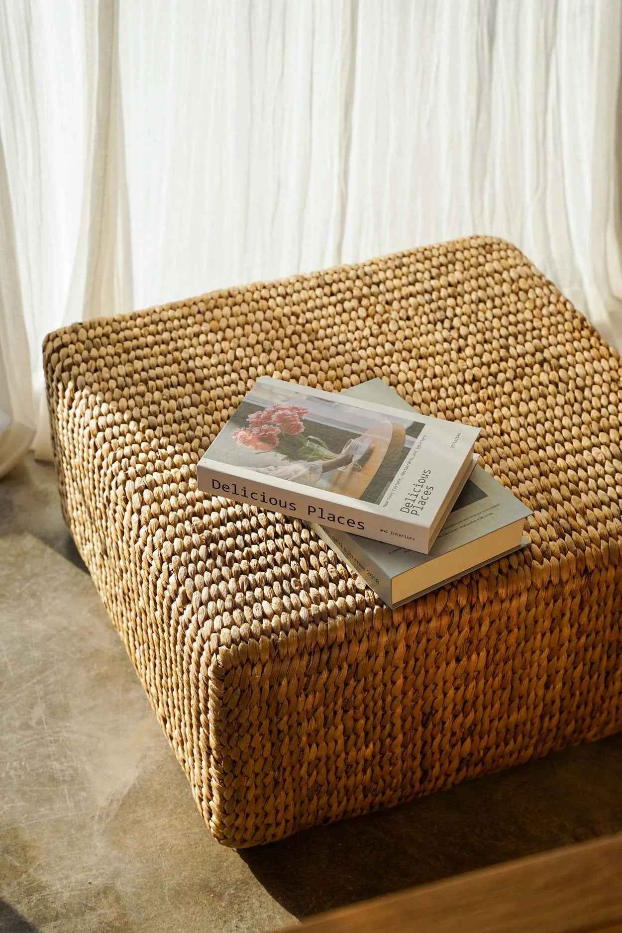 The Hyacinth Pouffe Square - Natural - M - Bambuá