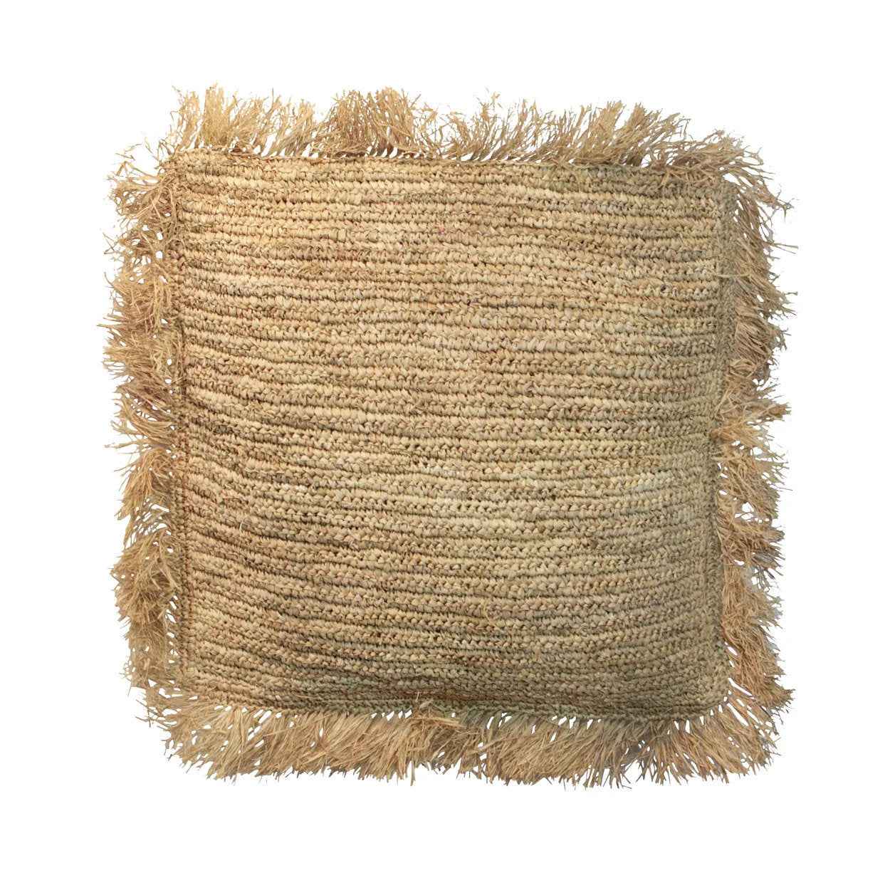 The Raffia Cushion Cover Square - Natural - 60x60 - Bambuá
