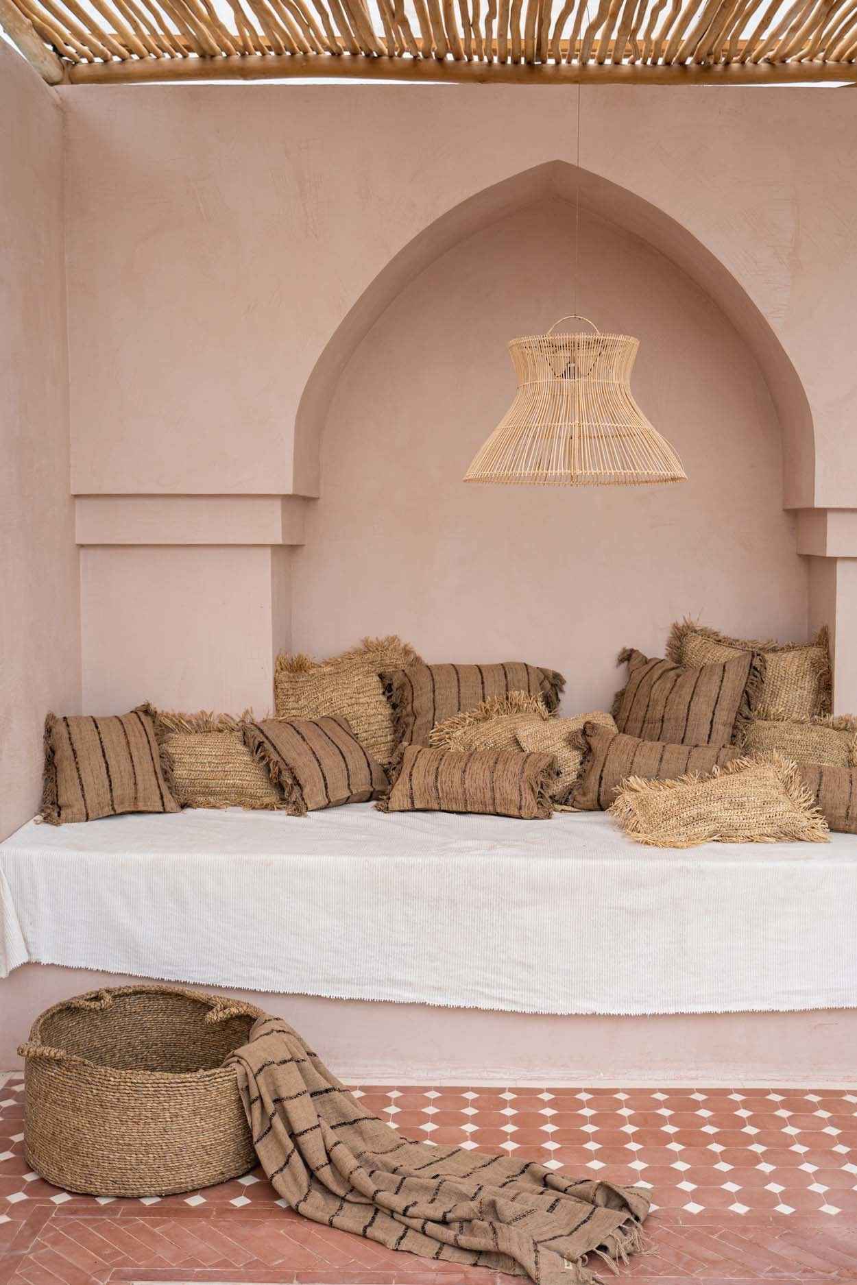 The s'il vous Plaid - Beige Black - Bambuá