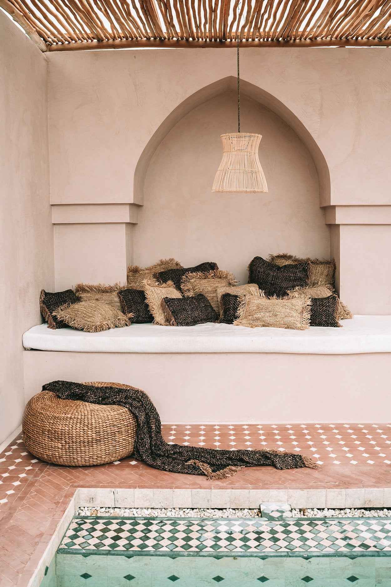 The Hyacinth Pouffe - Natural - M - Bambuá
