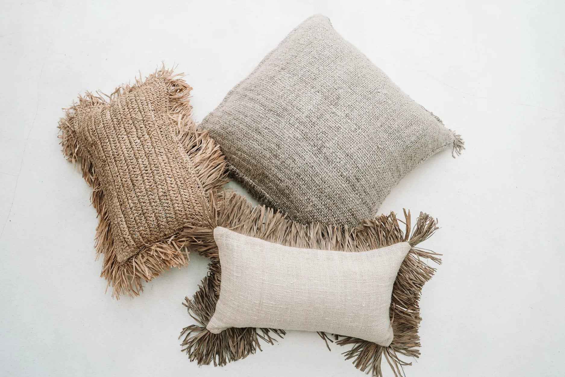 The Raffia Cushion Cover Rectangular - Natural - 30x50 - Bambuá