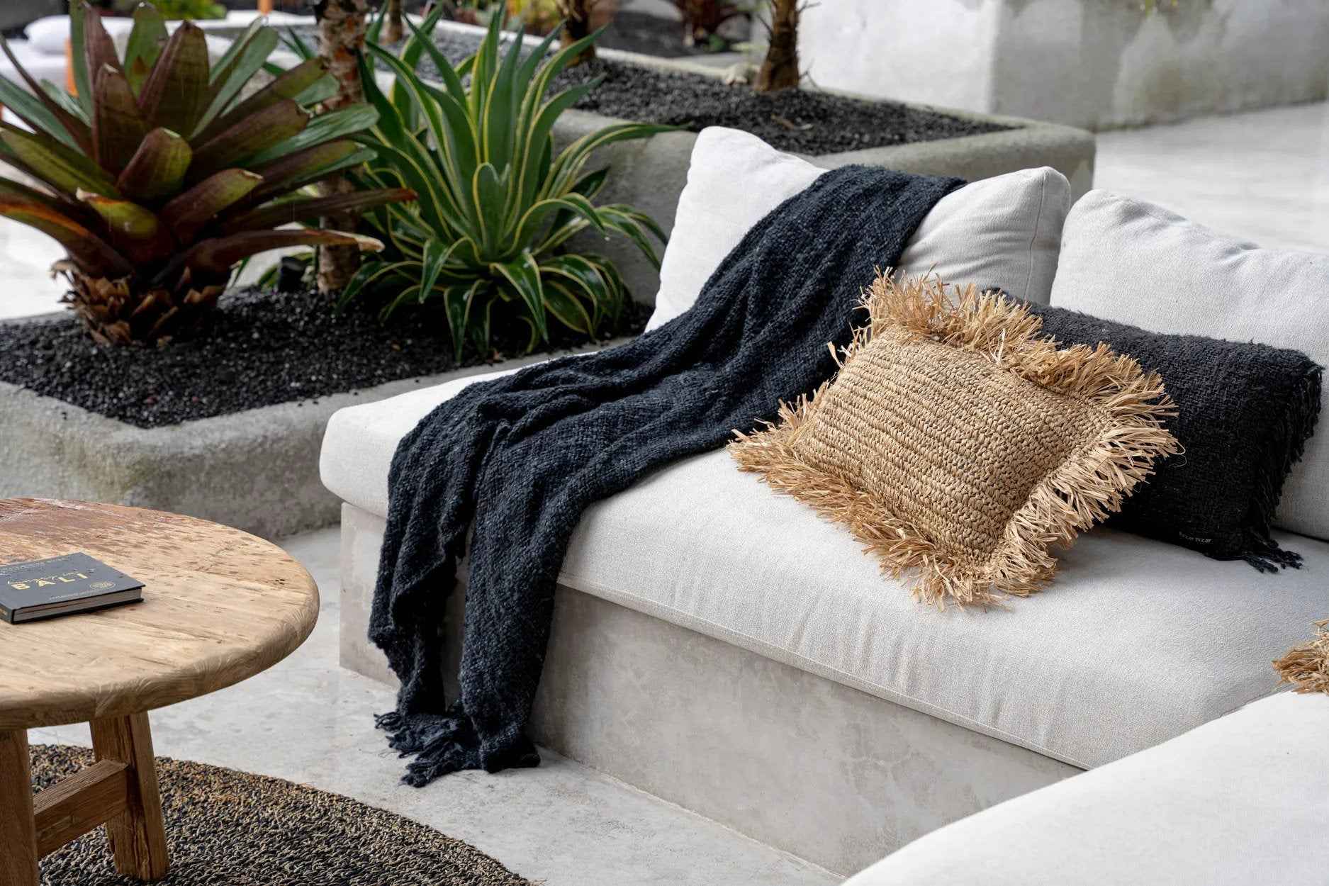 The Raffia Cushion Cover Rectangular - Natural - 30x50 - Bambuá
