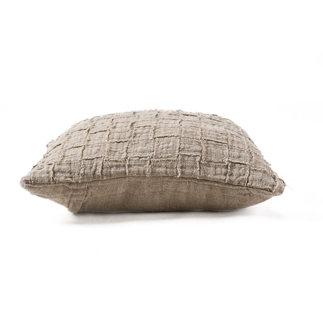 The Linen Damier Cushion Cover - Natural - Bambuá
