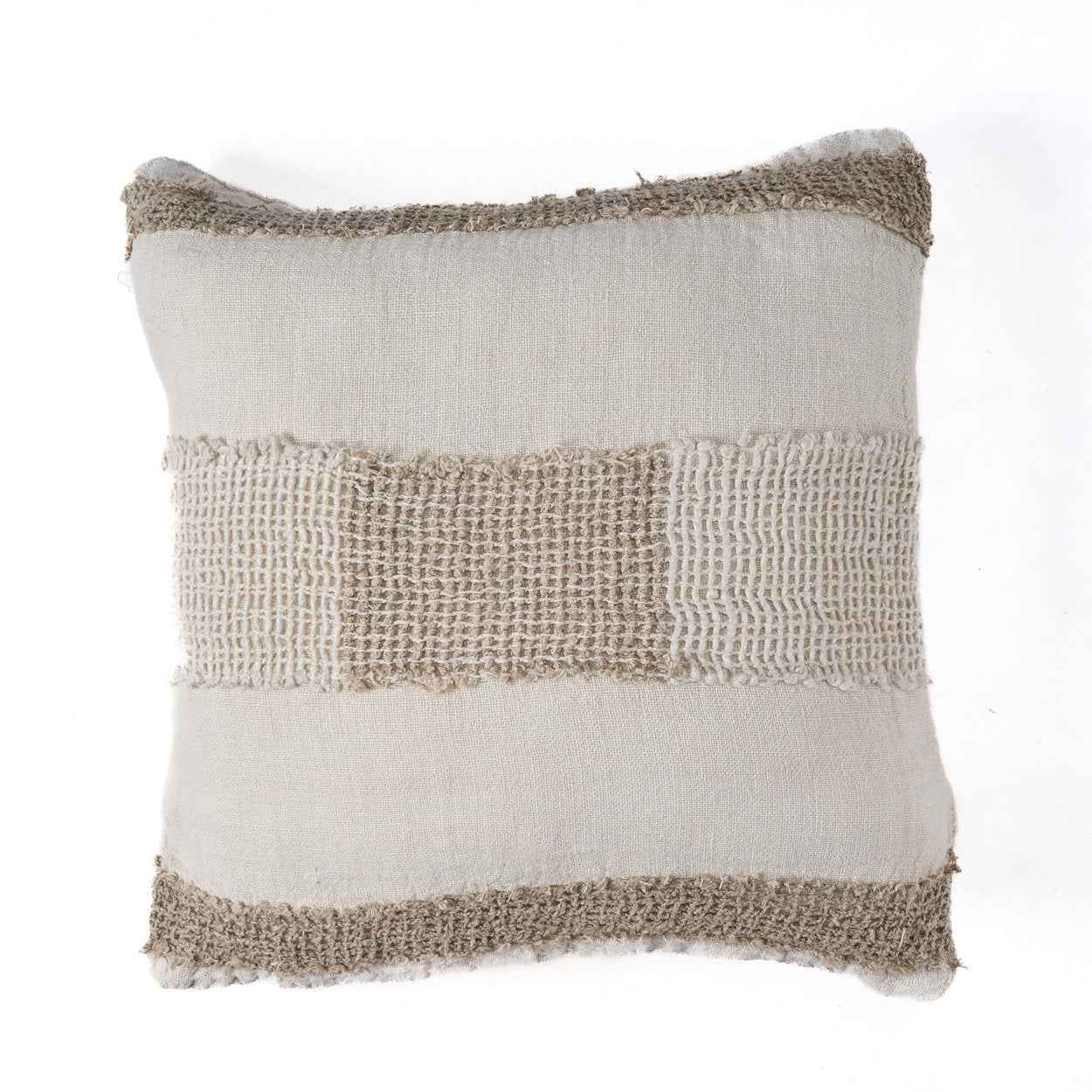 The Linen Threads Cushion Cover - White Natural - Bambuá