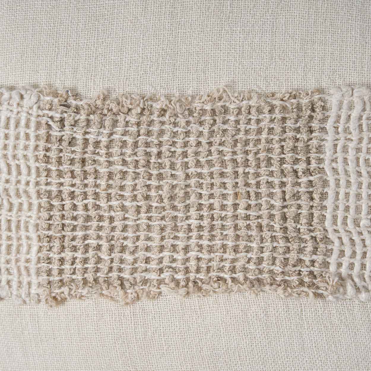 The Linen Threads Cushion Cover - White Natural